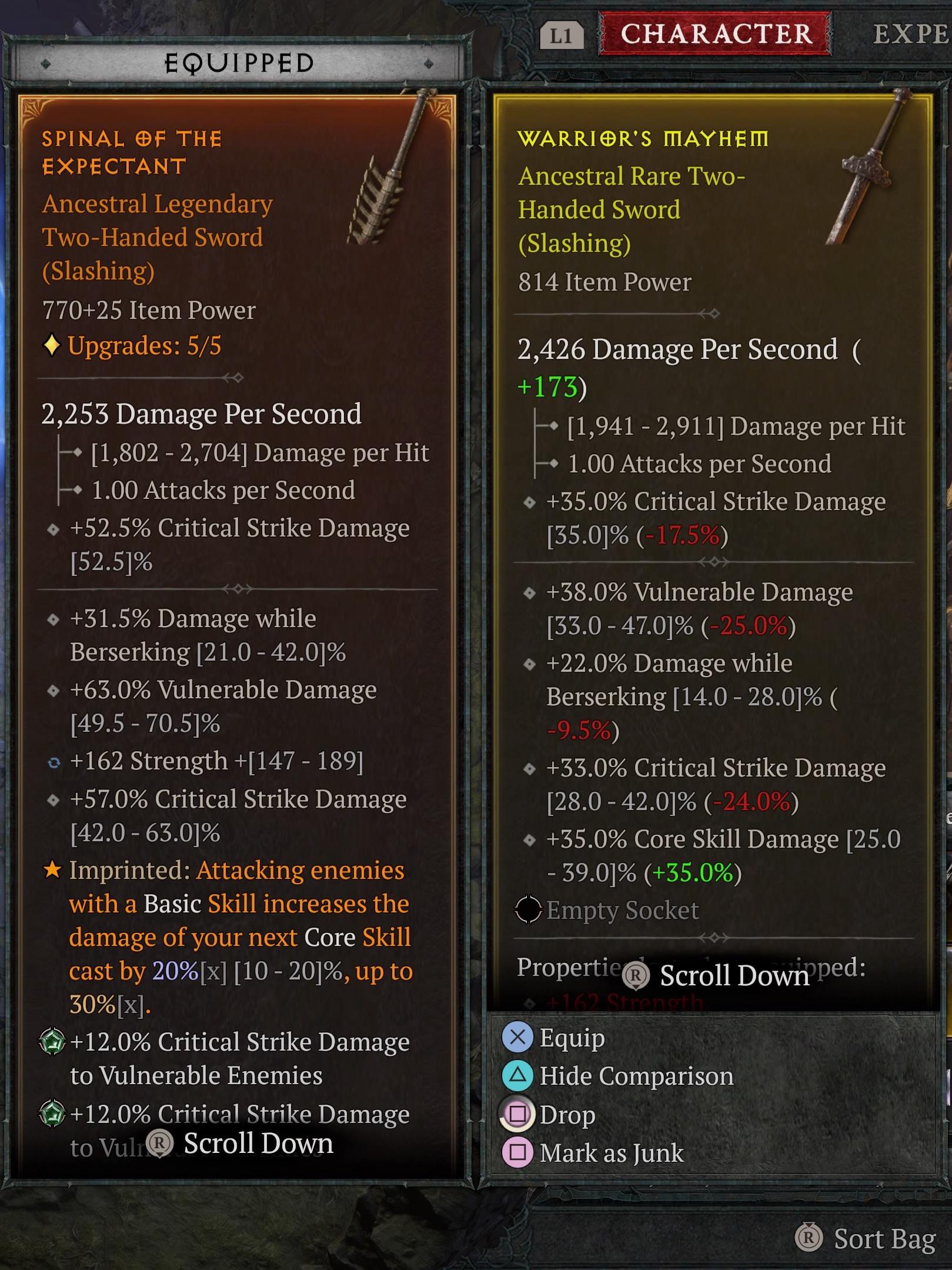 [92 Mace WW] What should I replace? Also, should I swap to sword since