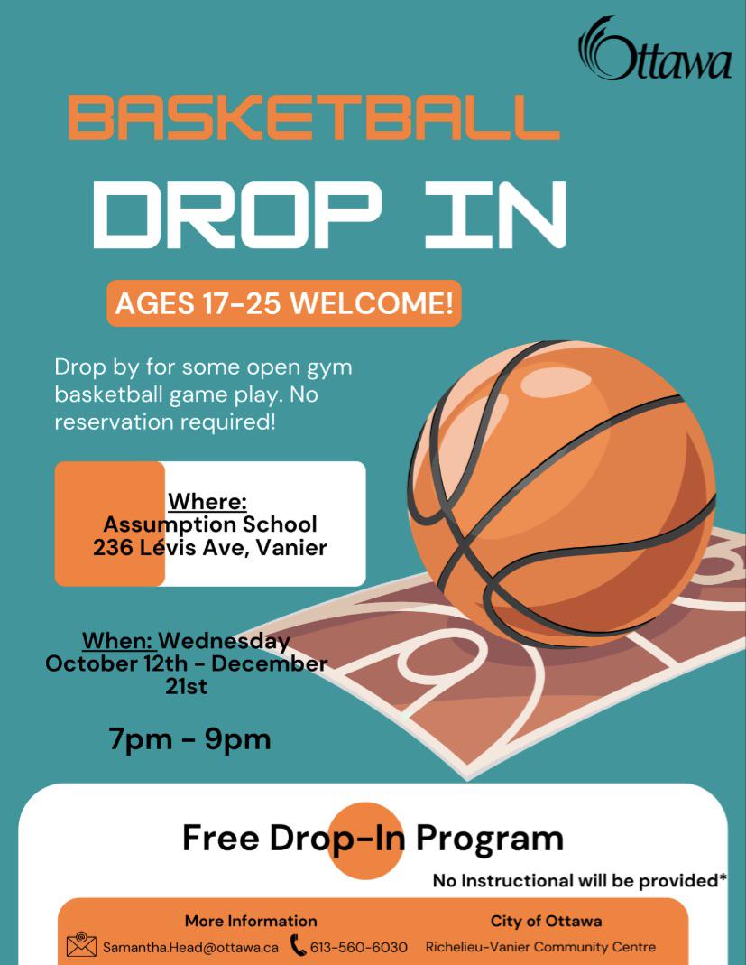Basketball dropin (VANIER) r/ottawa