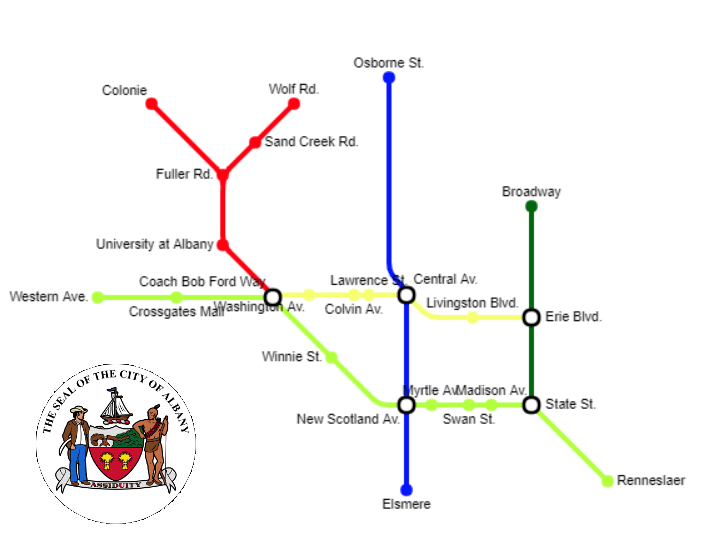 Albany Ny Subway Map Subway map of Albany, if every Subway Restaurant was a subway station
