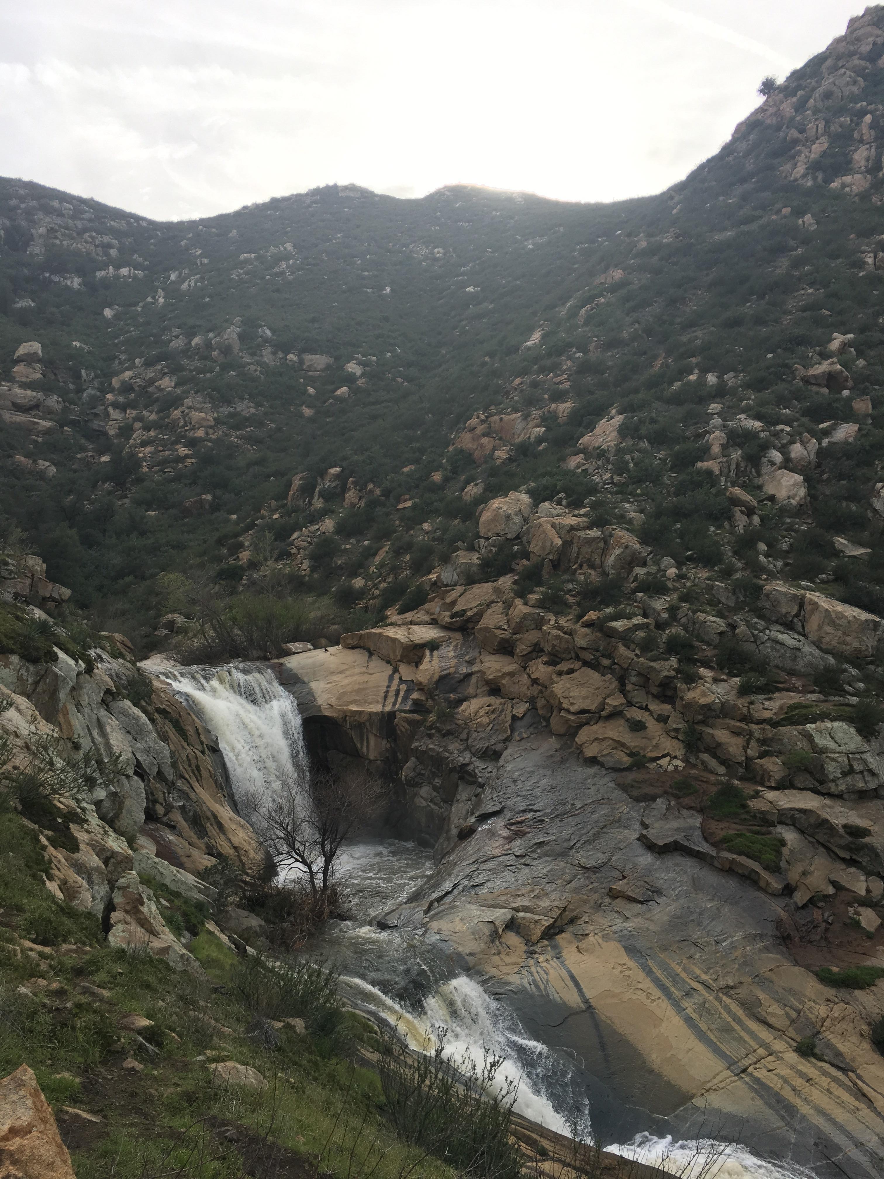 3 sisters falls in Ramona has a ton of water!! A tough but very