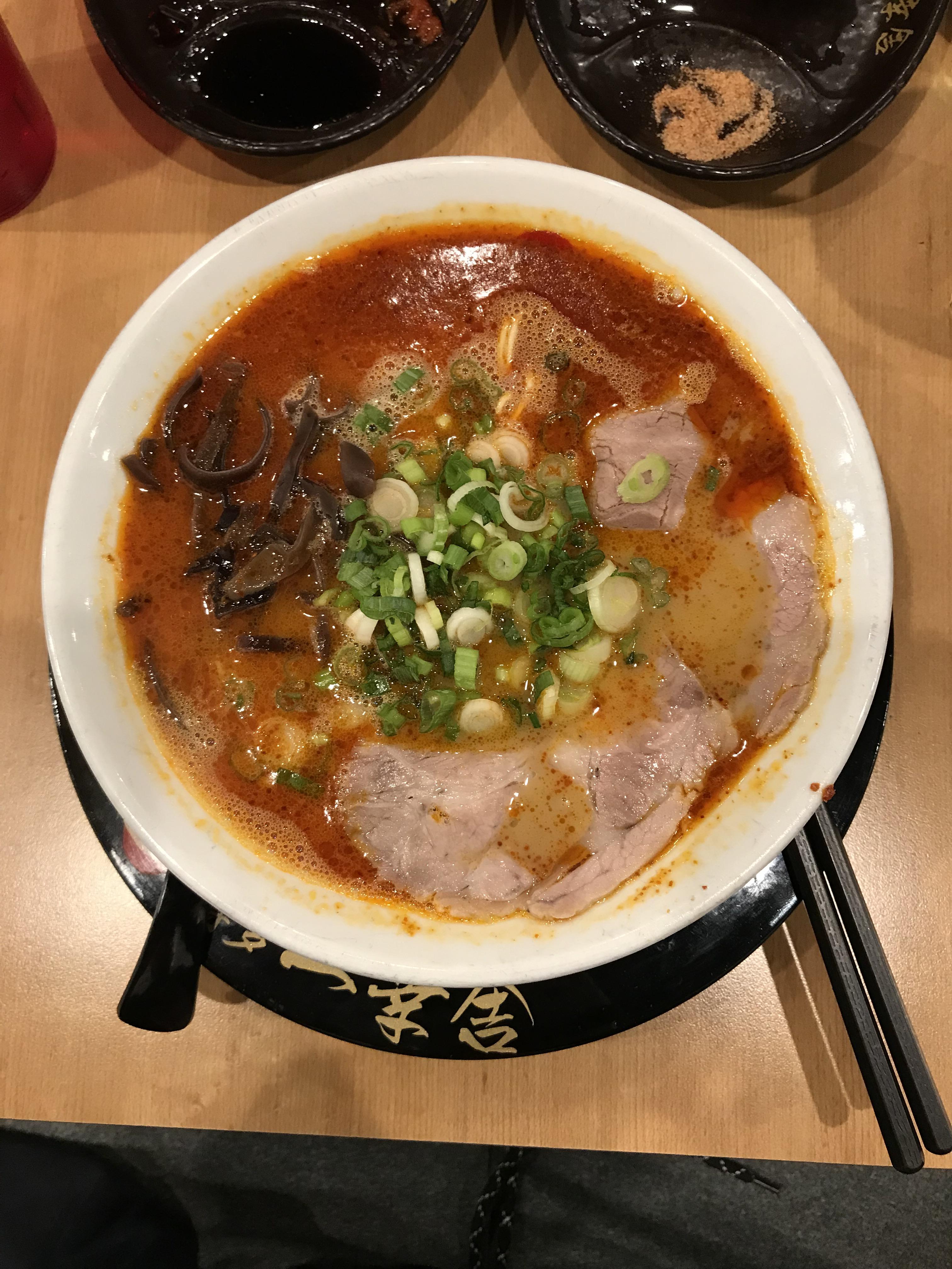 God Fire Ramen from Hakata Ikkousha r/ramen