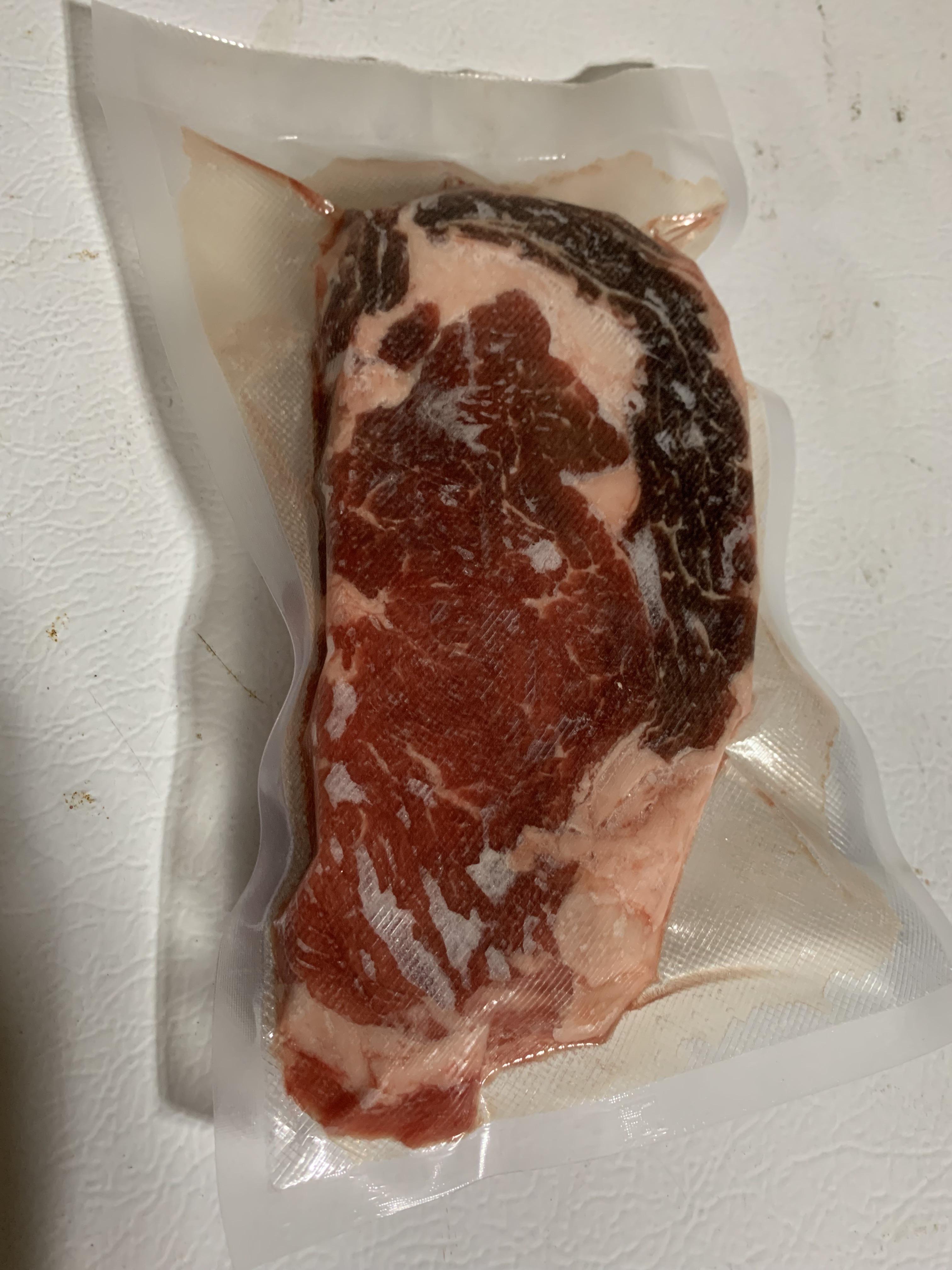 Vacuum sealed and froze some ribeyes last week. What’s the discoloring