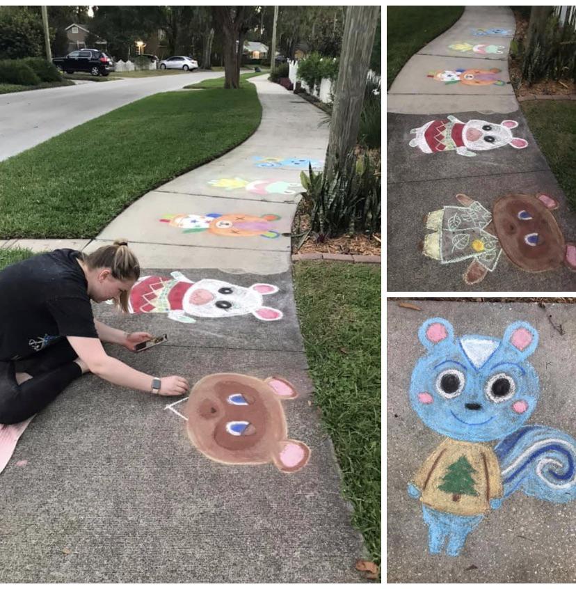 Sidewalk art, Animal Crossing gaming