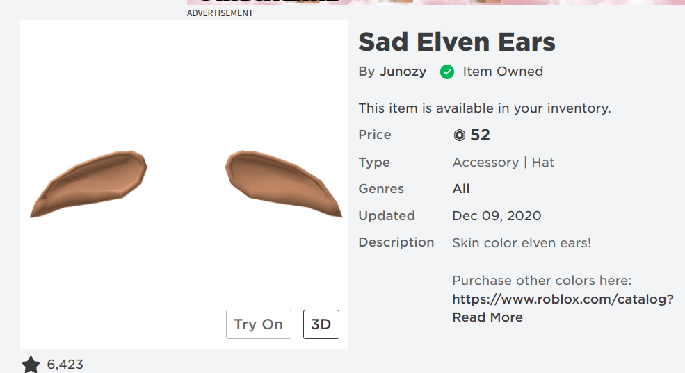 Elf Ears Roblox Code