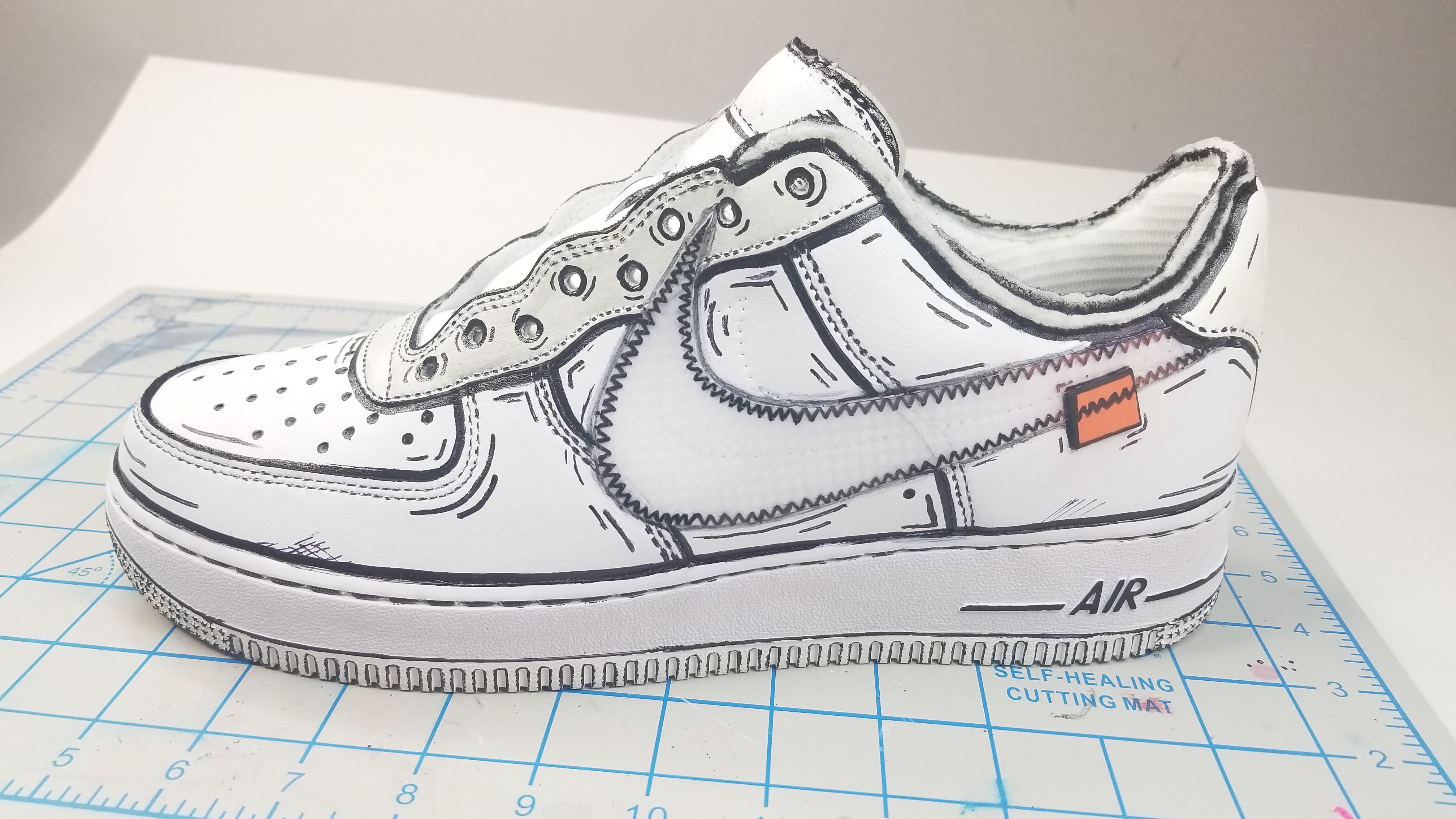 Air Force 1 White Cartoon Custom Custom Cars