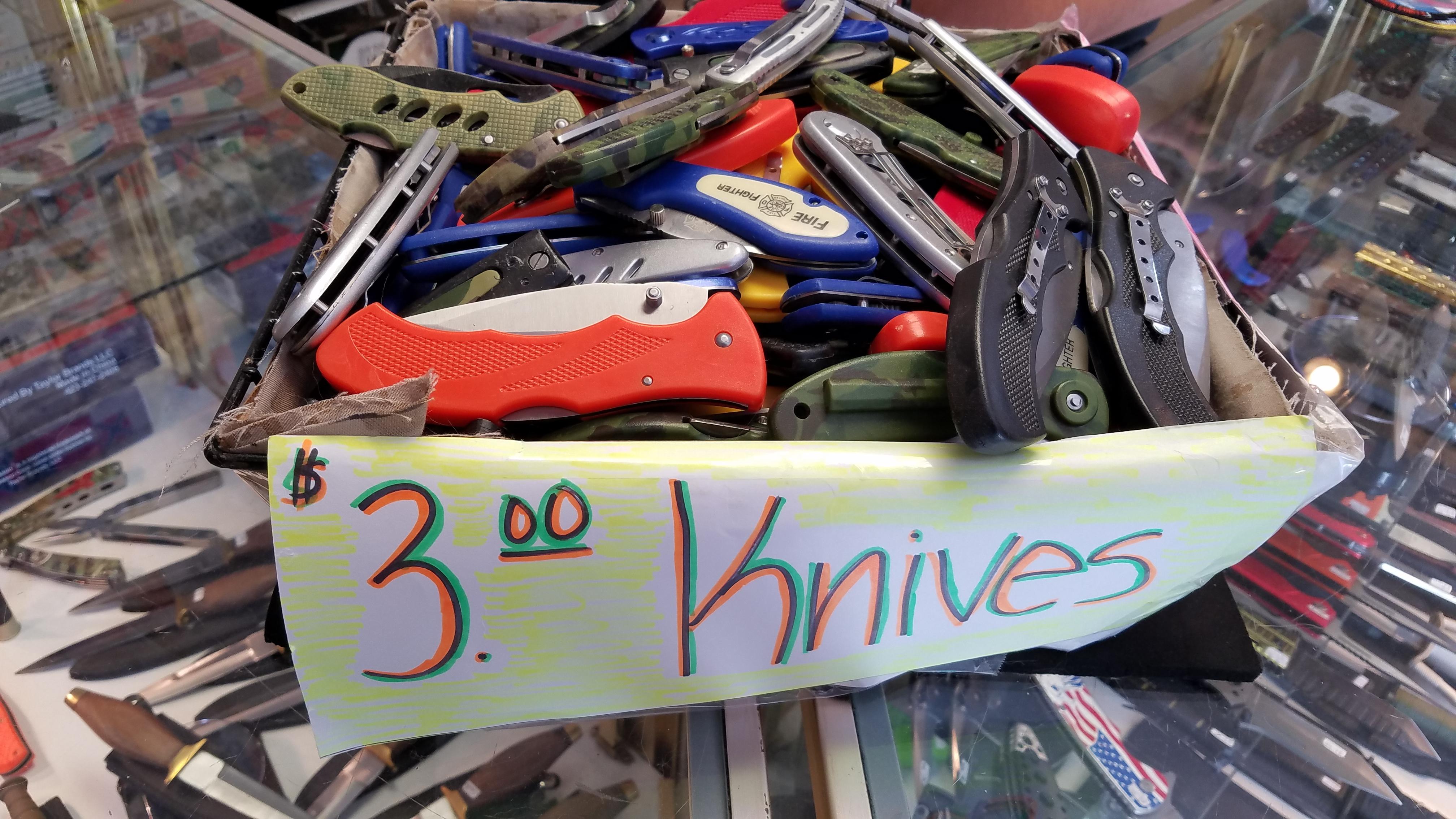Cornucopia of Crappy Knives, the Third. Courtesy of the otherwise