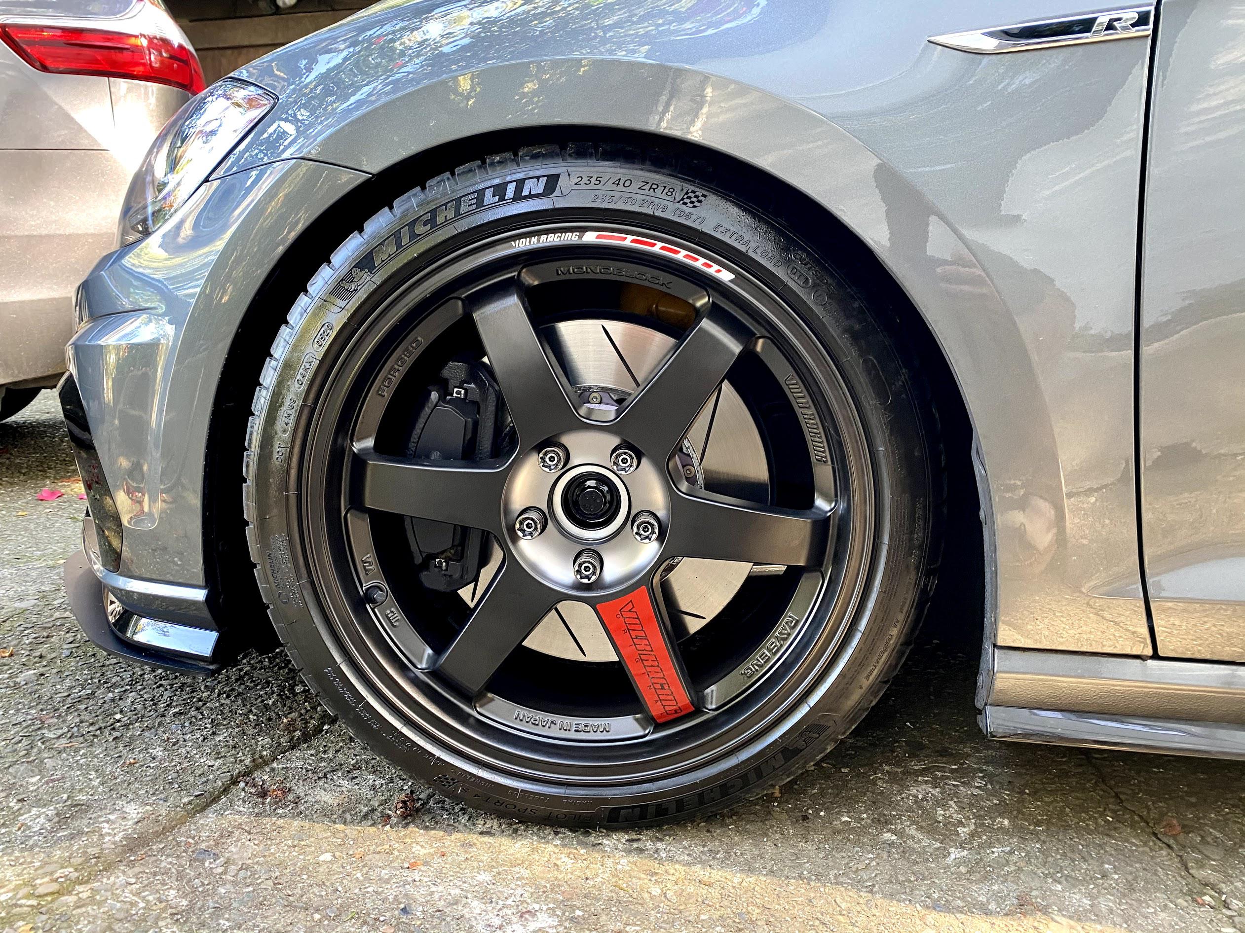 TE37 SL Black Edition III's mounted! r/Golf_R