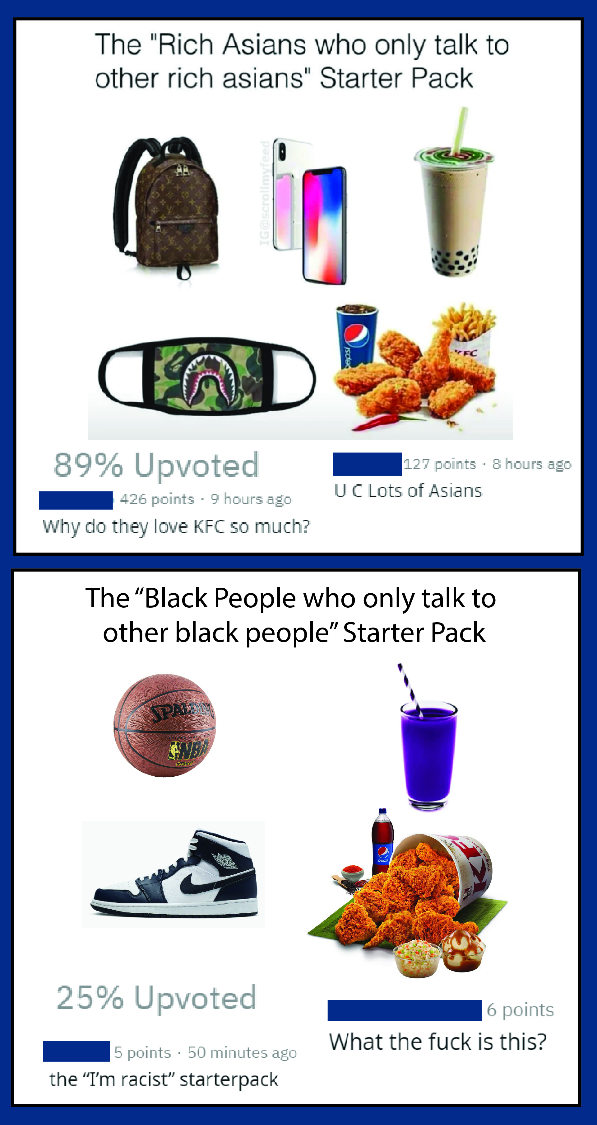 Reddit Double Standards Starter Pack r/starterpacks