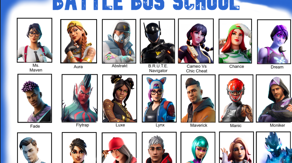 I made a school yearbook for a few fortnite characters! It was fun! Fortnite Battle Royale