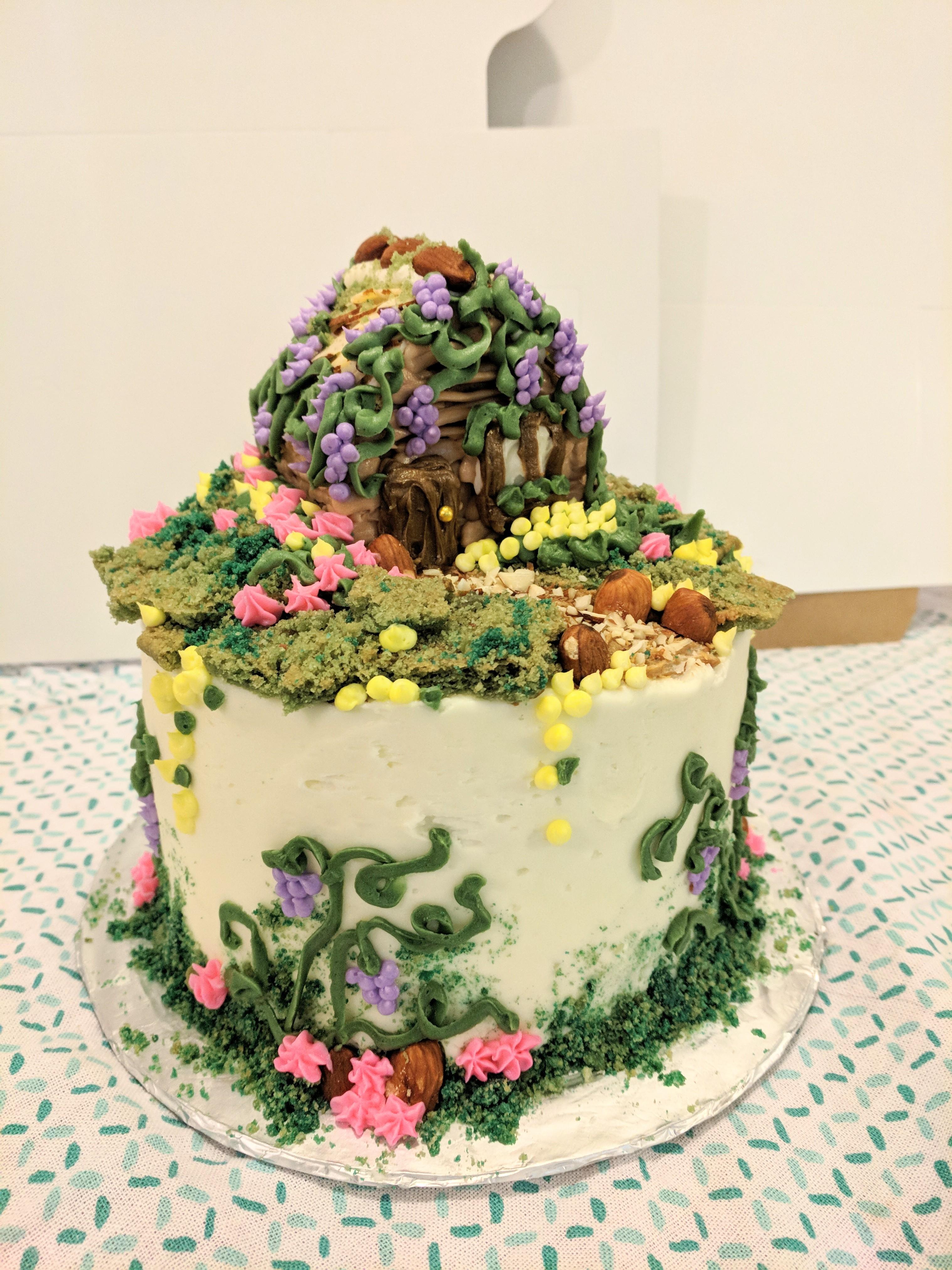 100 edible Fairy Garden Cake r/Baking