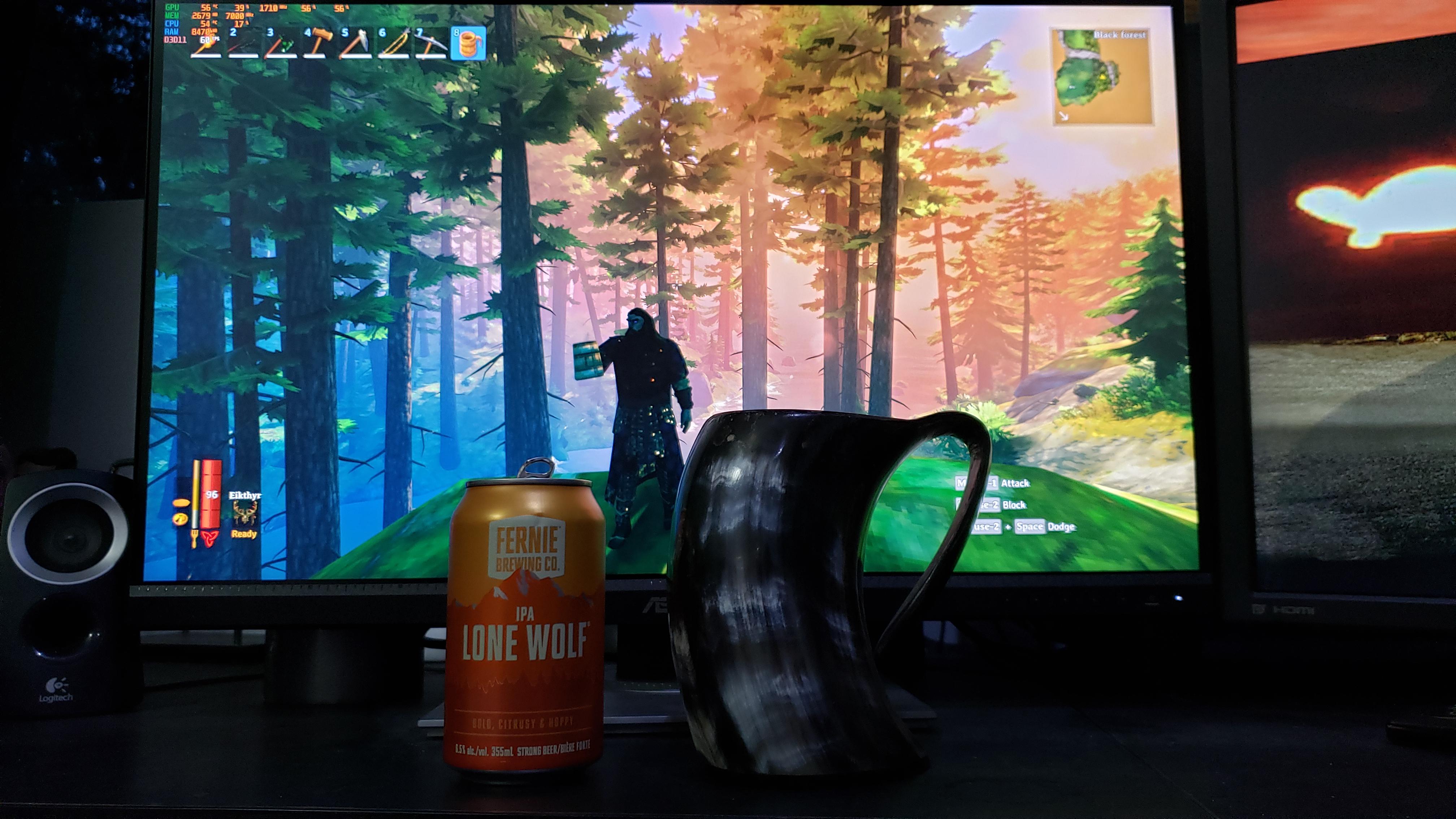 Ale and mead. Tankard and horn. Vikings, bro. r/valheim