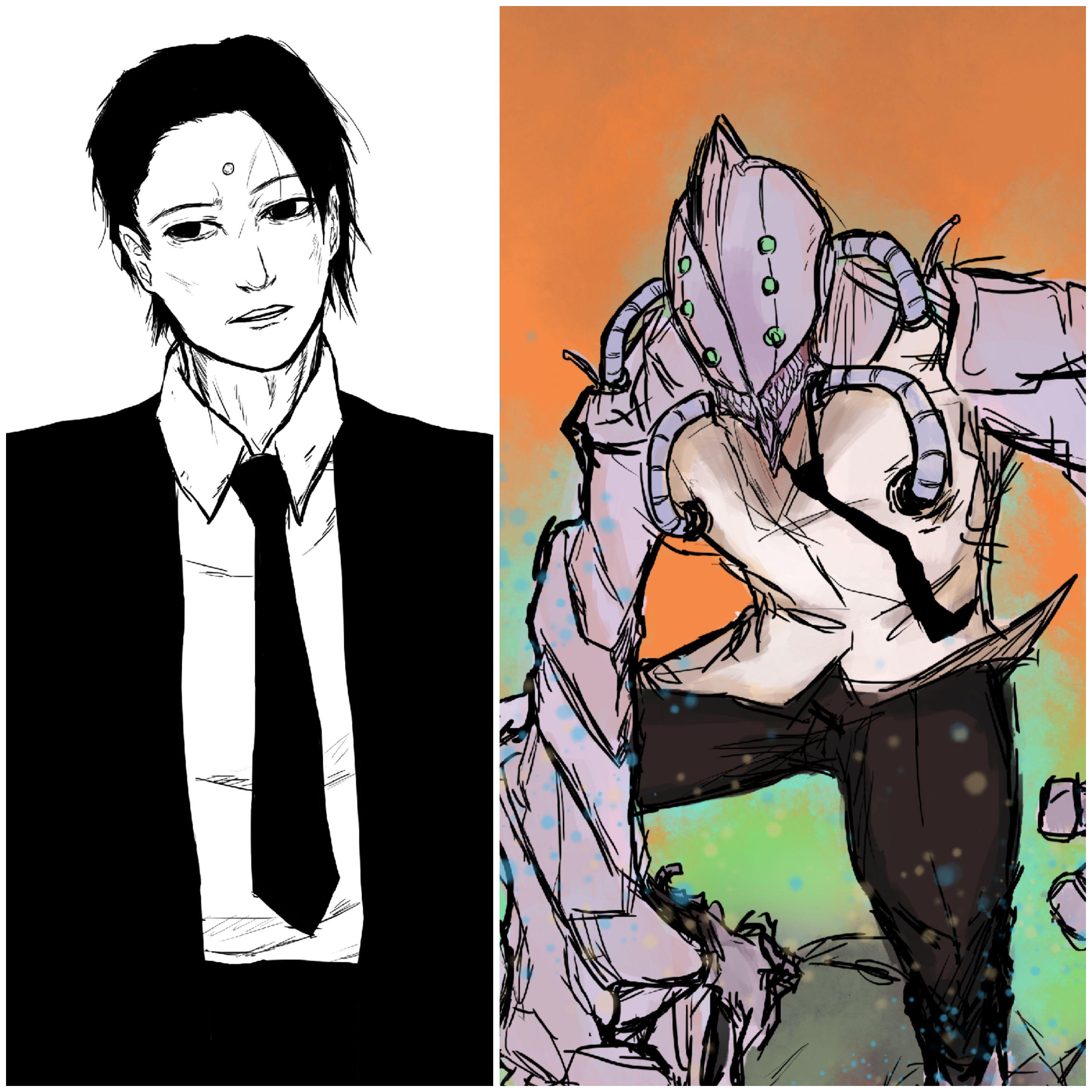 I drew an OC. Meet Amon thr Iron Devil Hybrid r/ChainsawMan