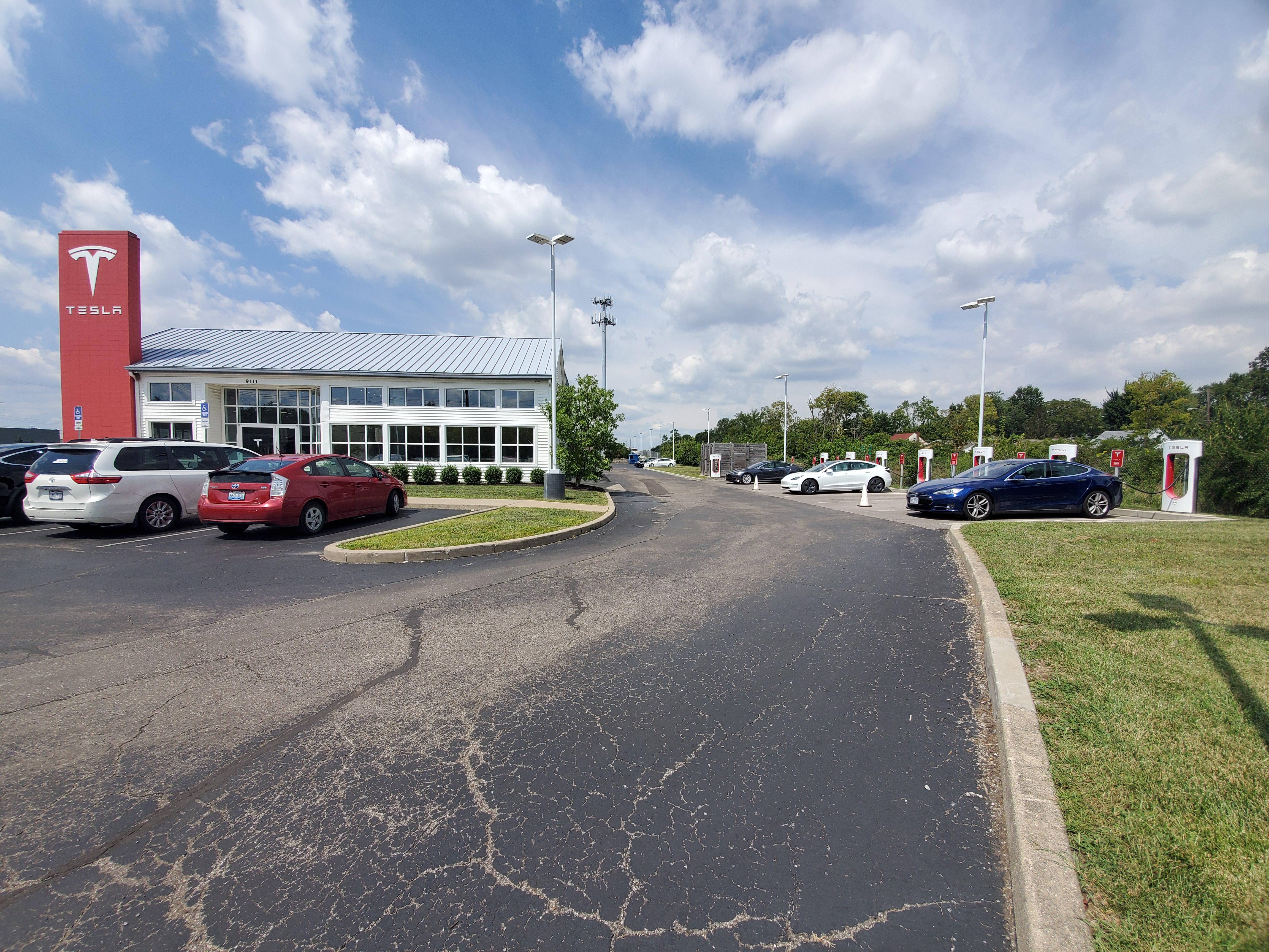 Superchargers outside the Cincinnati showroom / service center r