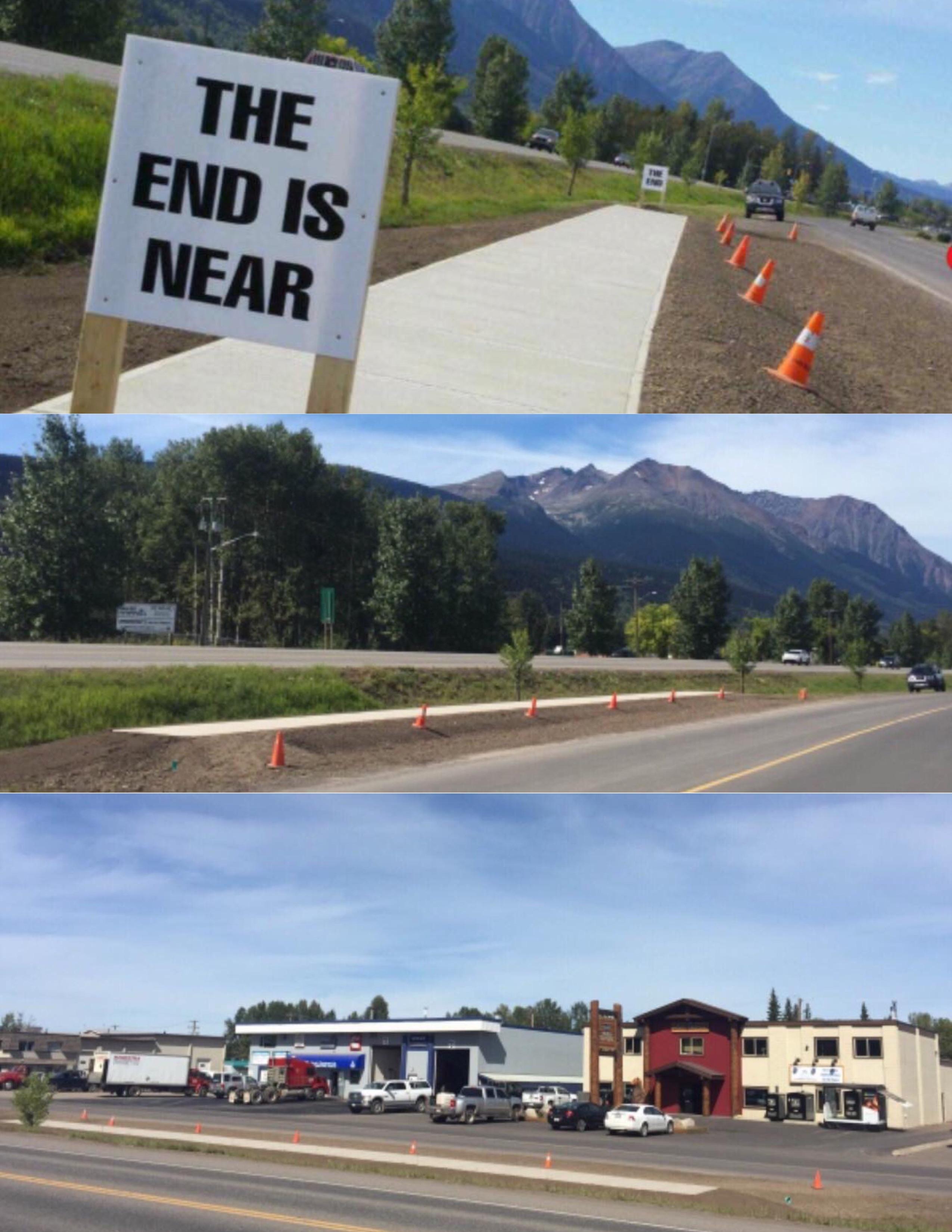My Hometown of Smithers, BC Built a Sidewalk to Nowhere r/pics
