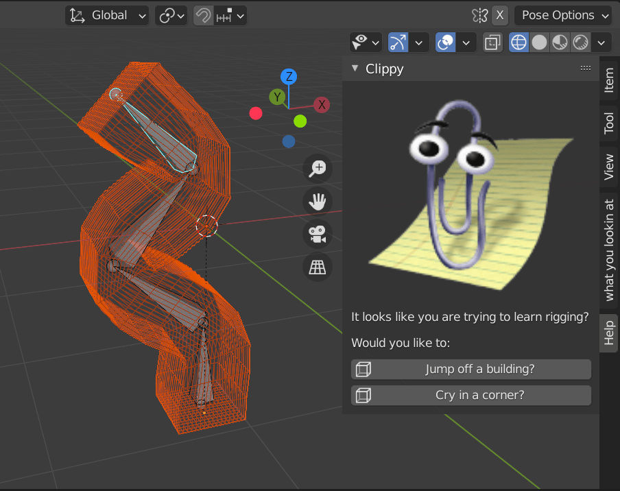 I created Clippy blender addon r/blender