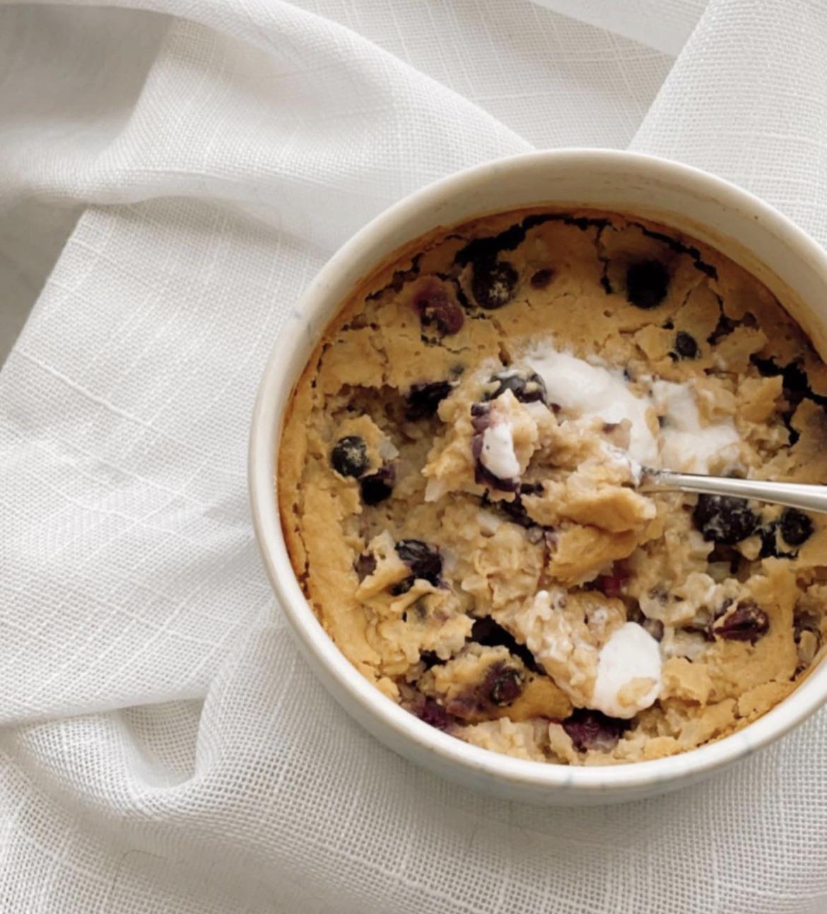 lemon blueberry baked oat cake! r/1200isplenty