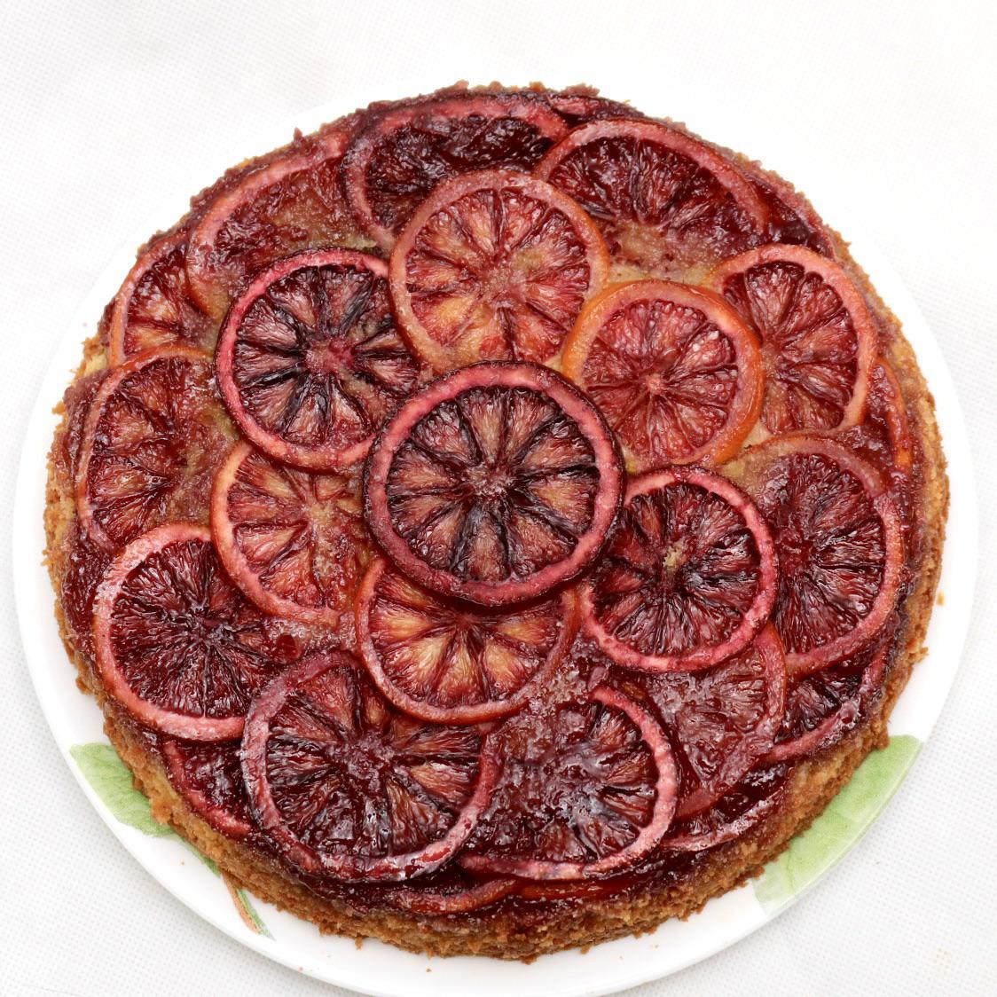 Blood orange and olive oil upside down cake (recipe by Claire Saffitz