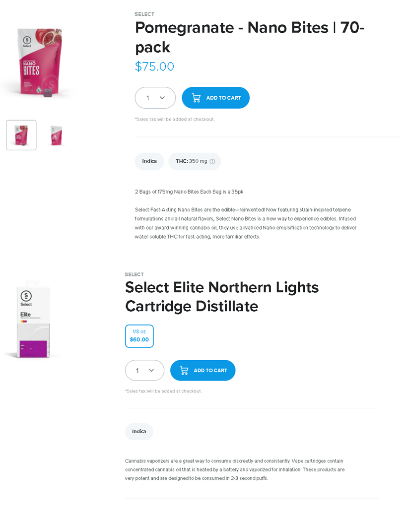 New Curaleaf Products Select Elite Distillate Cartridges & Select Nano