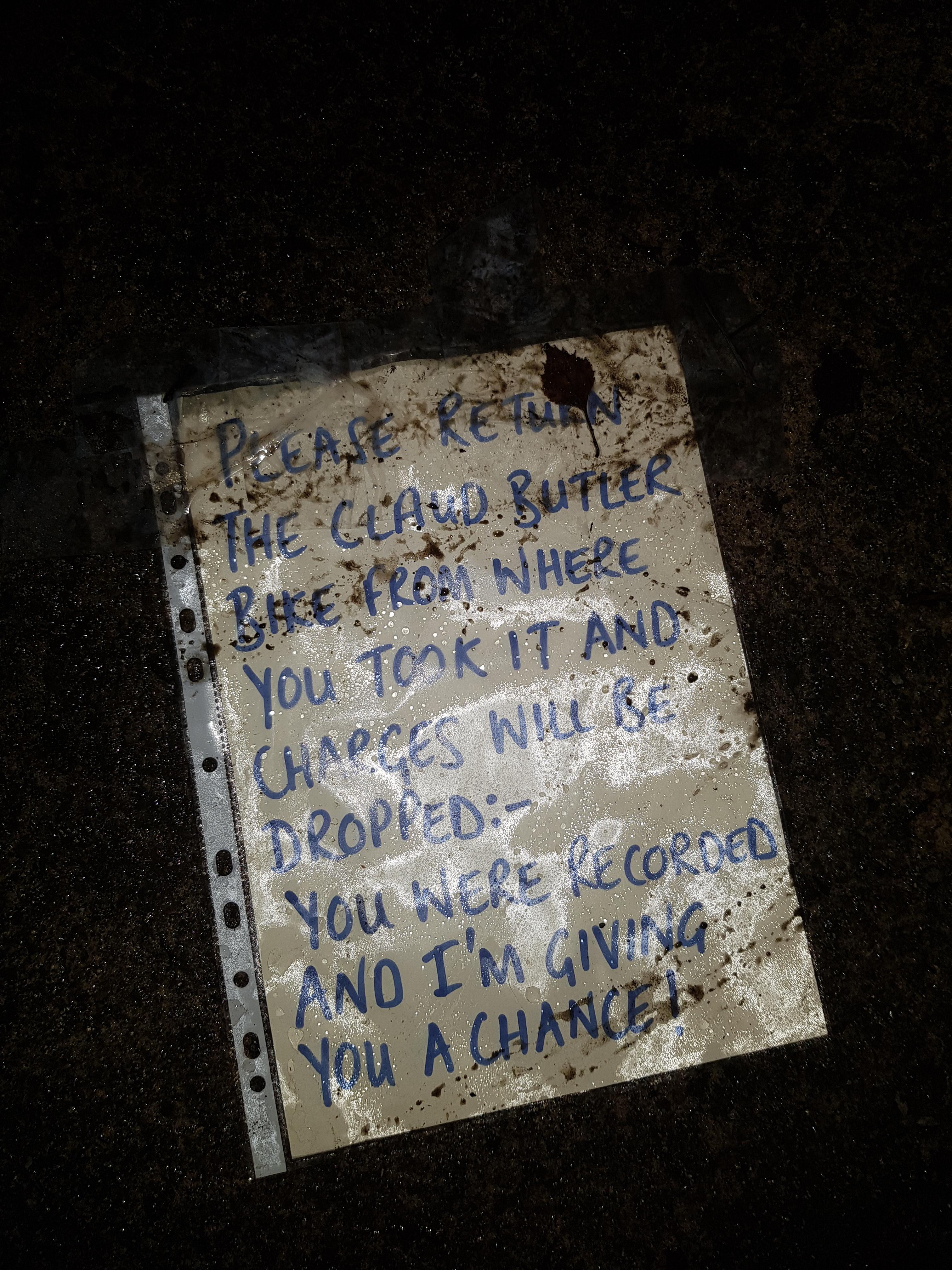 This one found while walking dog late at night r/FoundPaper