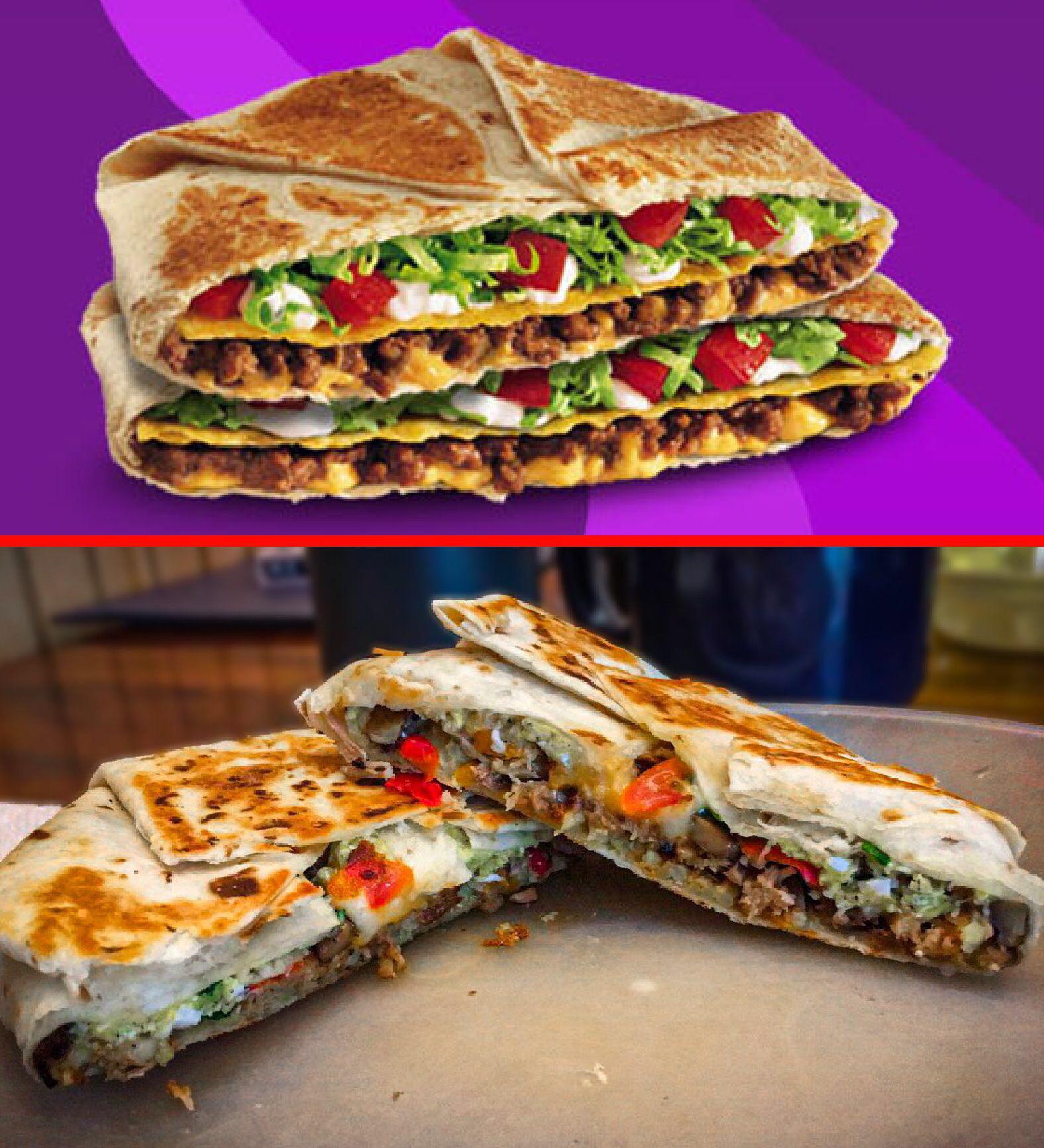 My attempt at creating Taco Bell’s Crunch Wrap. r/ExpectationVsReality