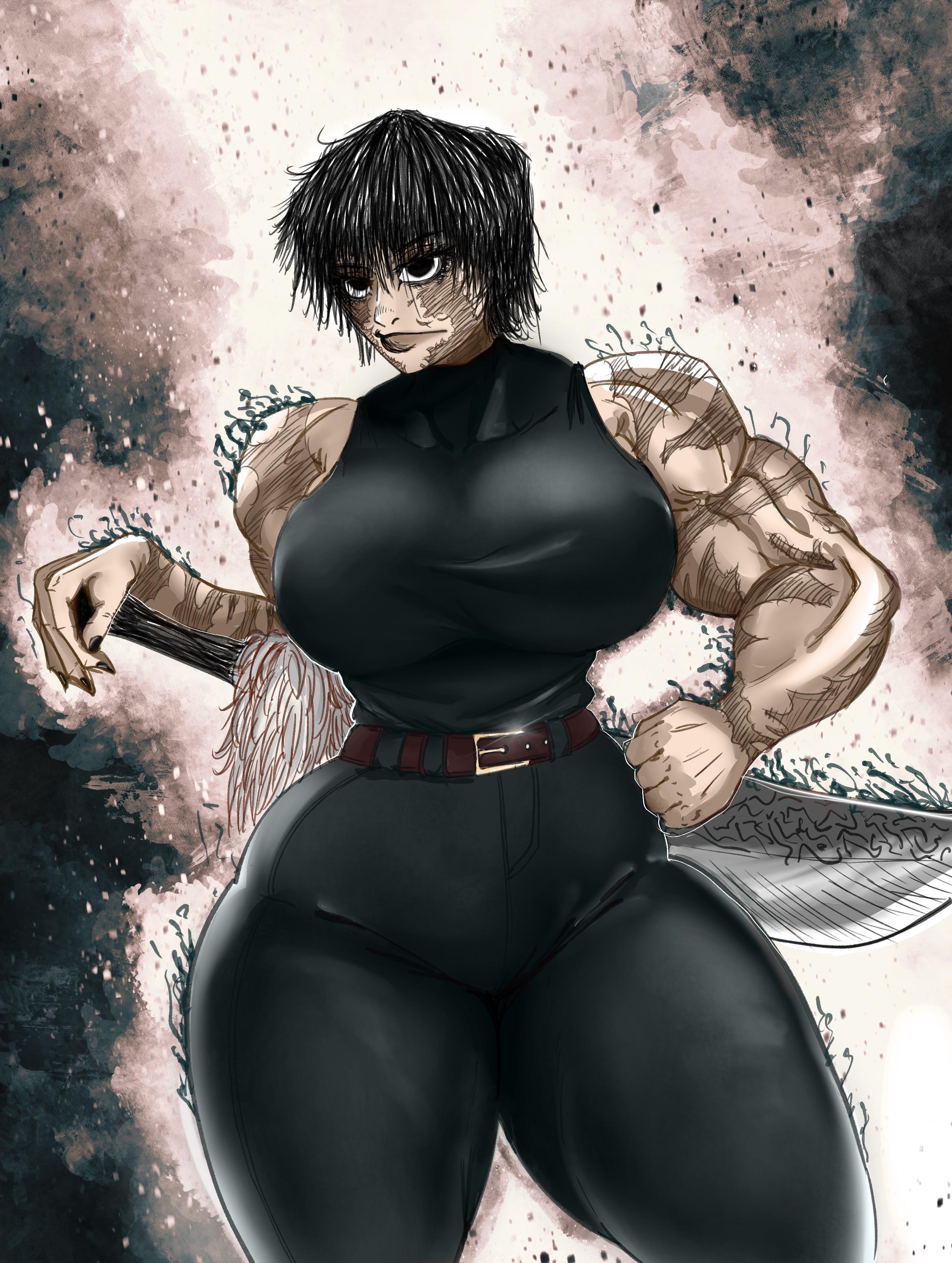 Maki [Jujutsu Kaisen] by me : musclegirlart