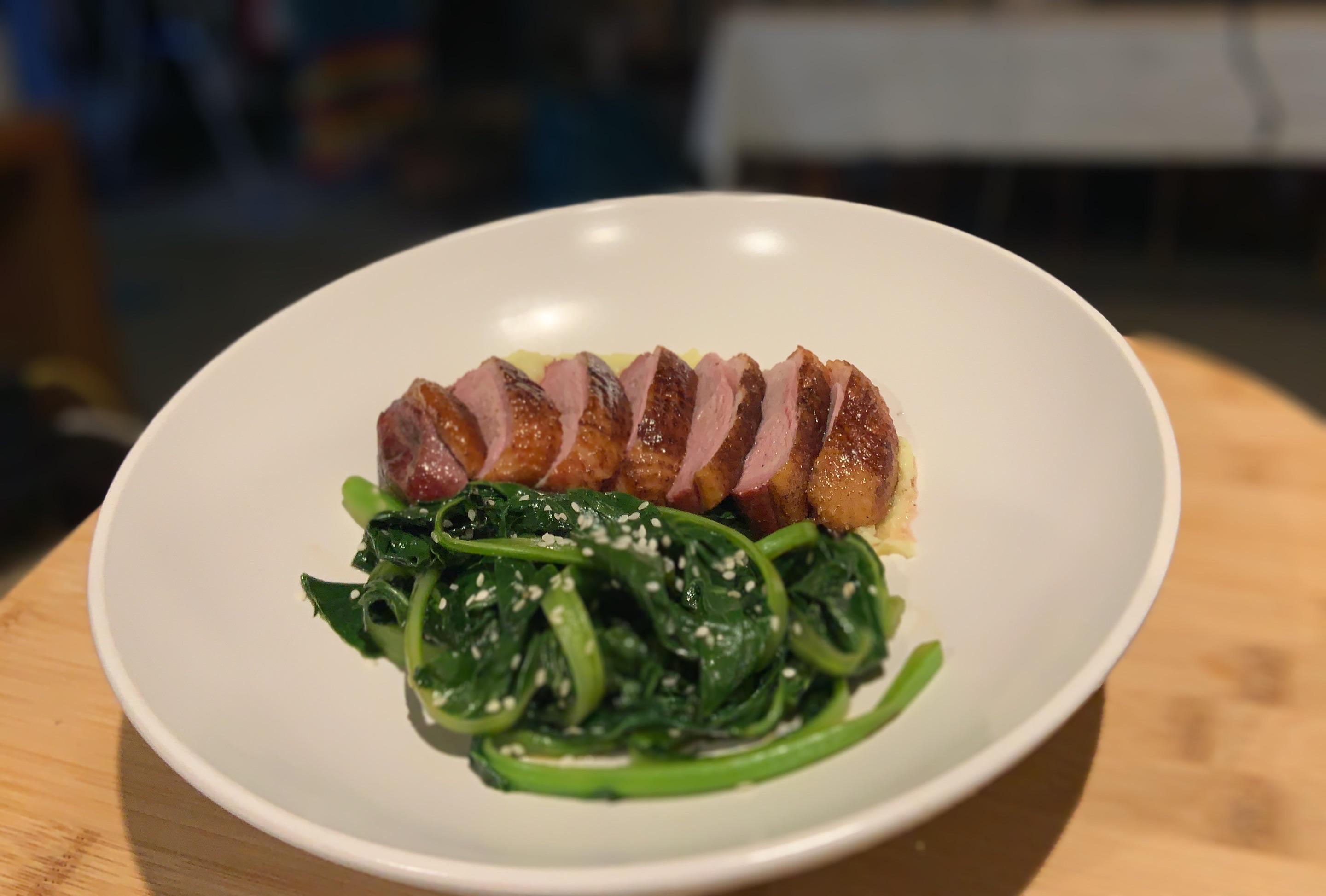 Oolongtea smoked duck breast. First time trying this, came out