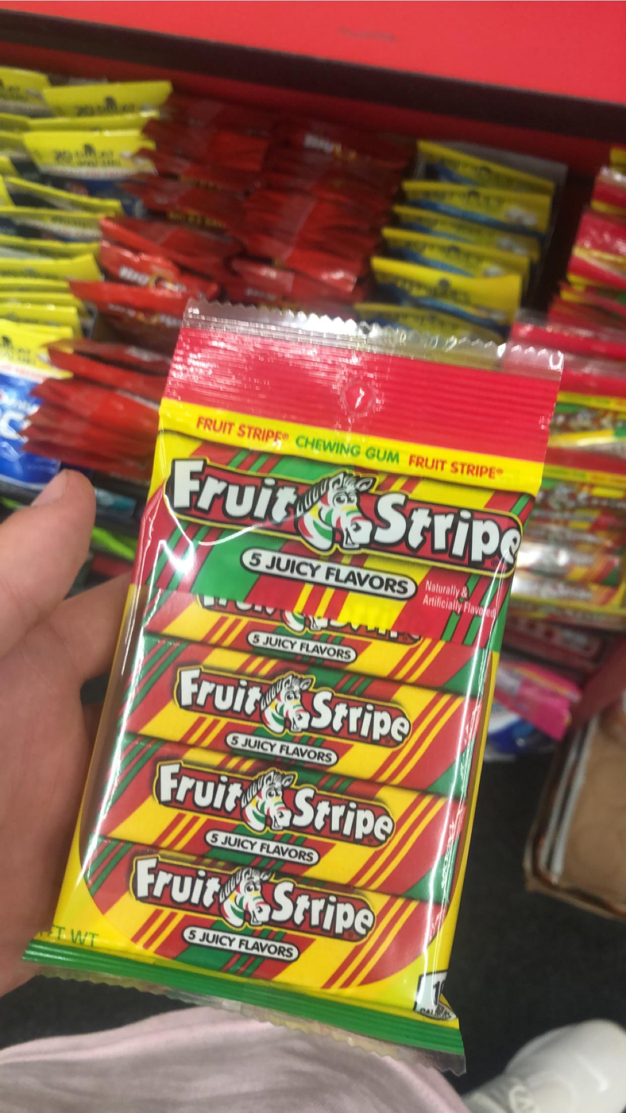 “Fruit Stripes” found at my local dollar tree. What a throwback. r