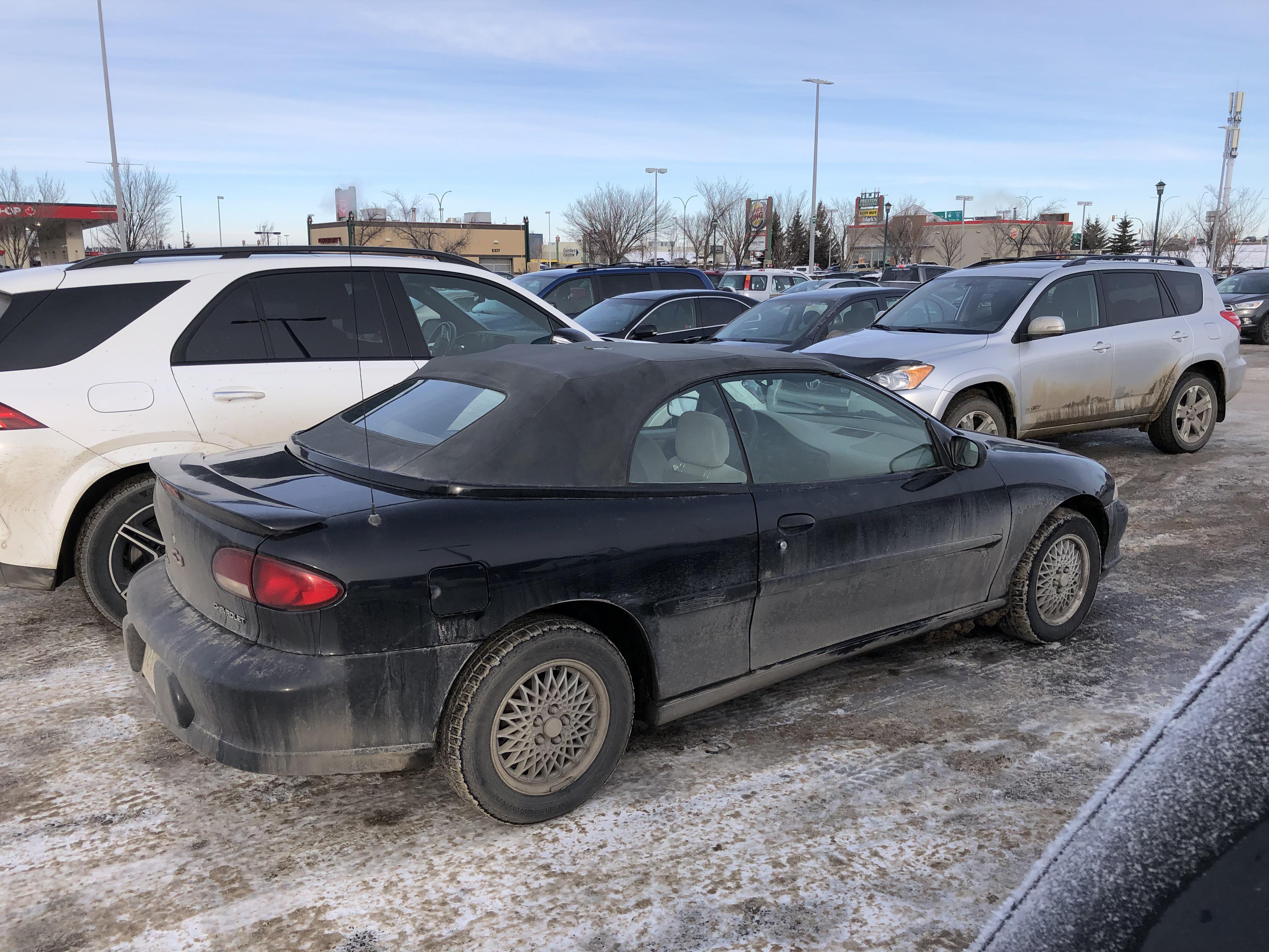 Chevrolet Caviler convertible in a Saskatchewan winter, the official