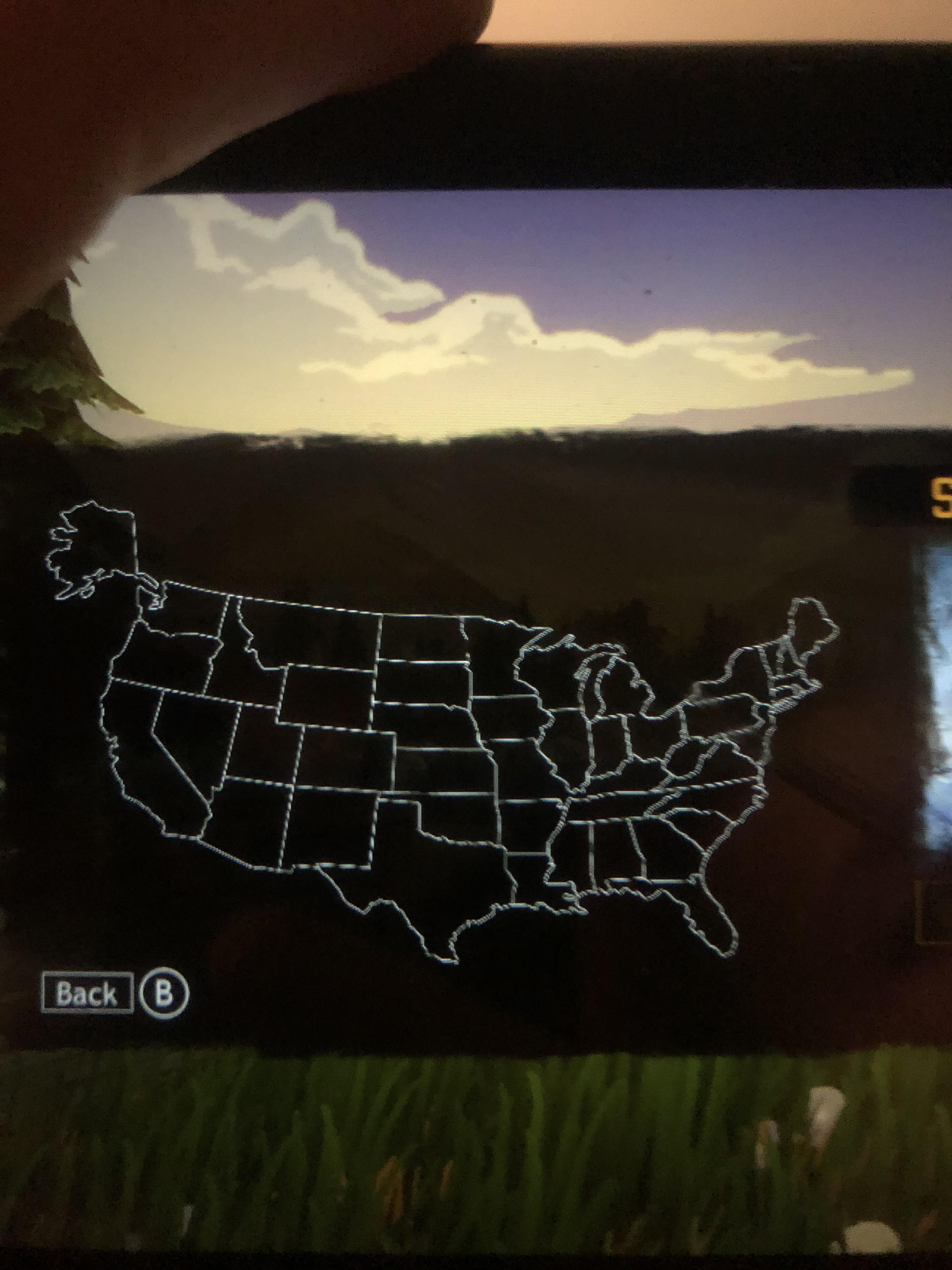 In a duck hunting video game on Nintendo Switch r/MapsWithoutUP