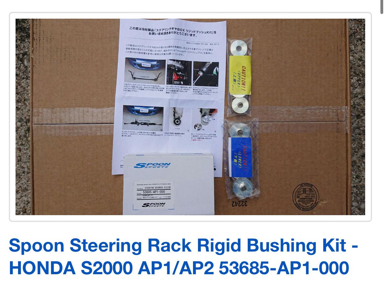 Just bought these Spoon rigid steering rack bushings! Anybody else running these? r/S2000