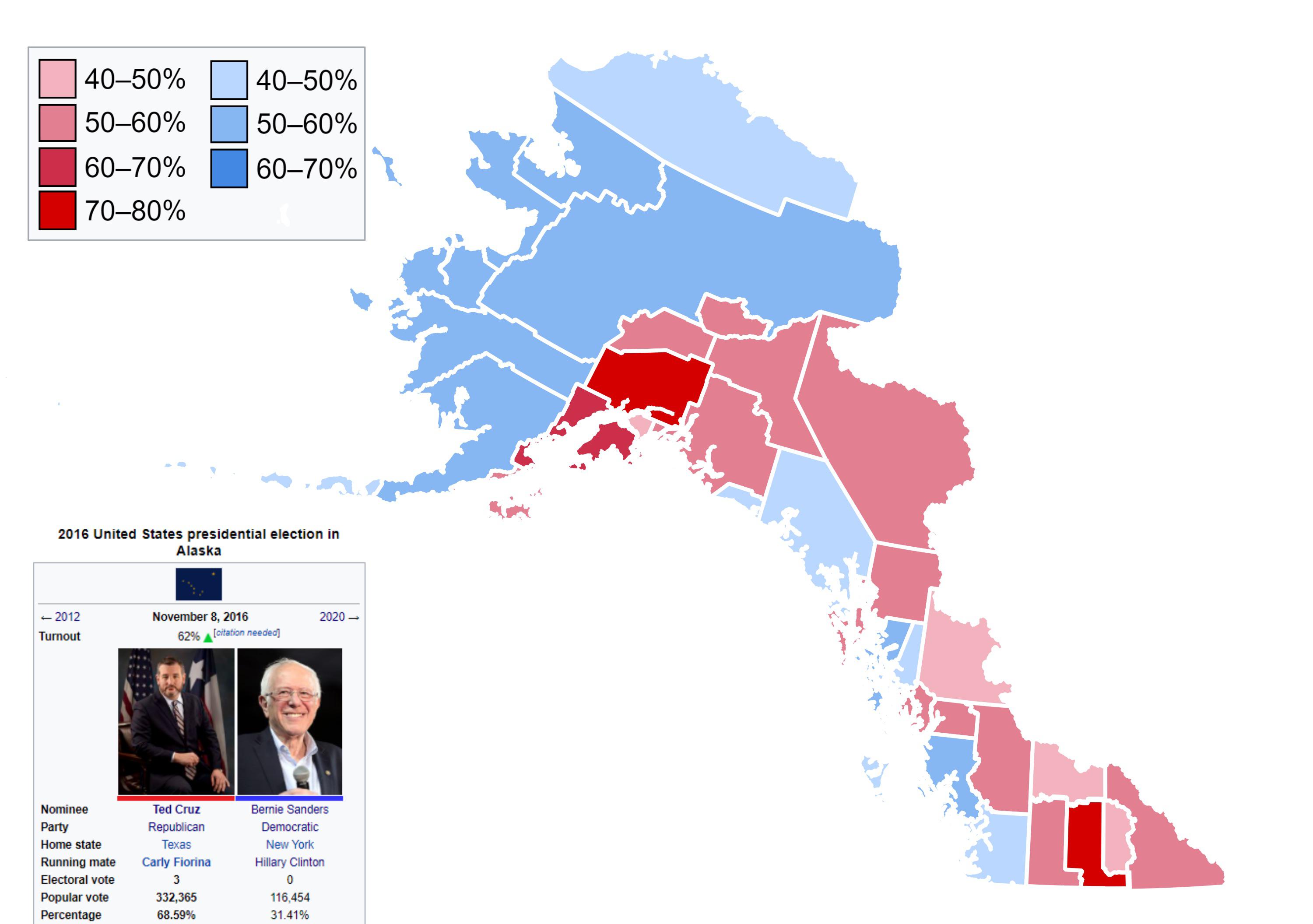 US federal election in Alaska, 2016 r/imaginarymaps