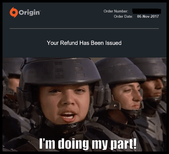 I'm doing my part as well! StarWarsBattlefront