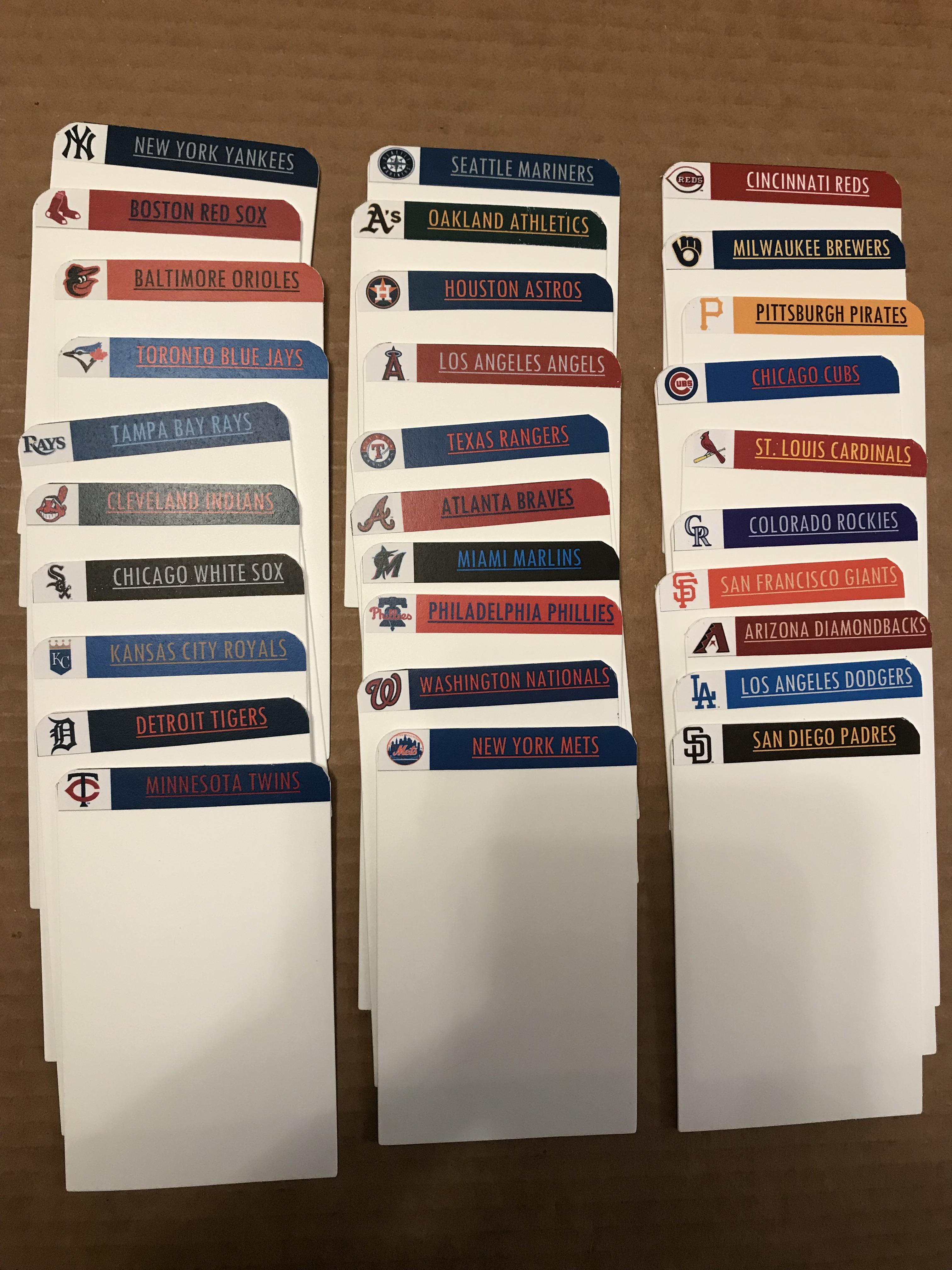 MLB Dividers! r/baseballcards