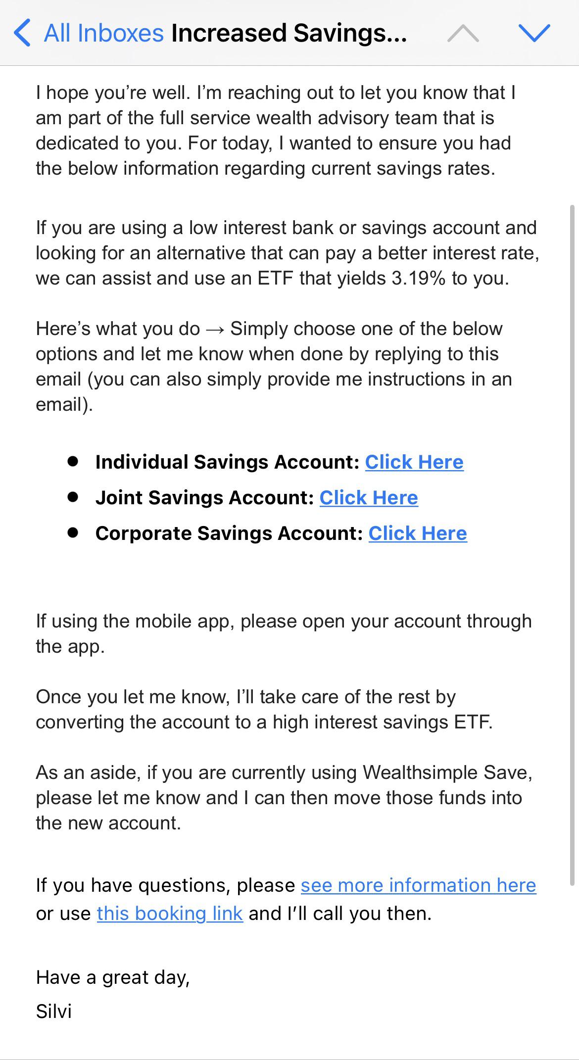 Is this email from WS legit? r/Wealthsimple
