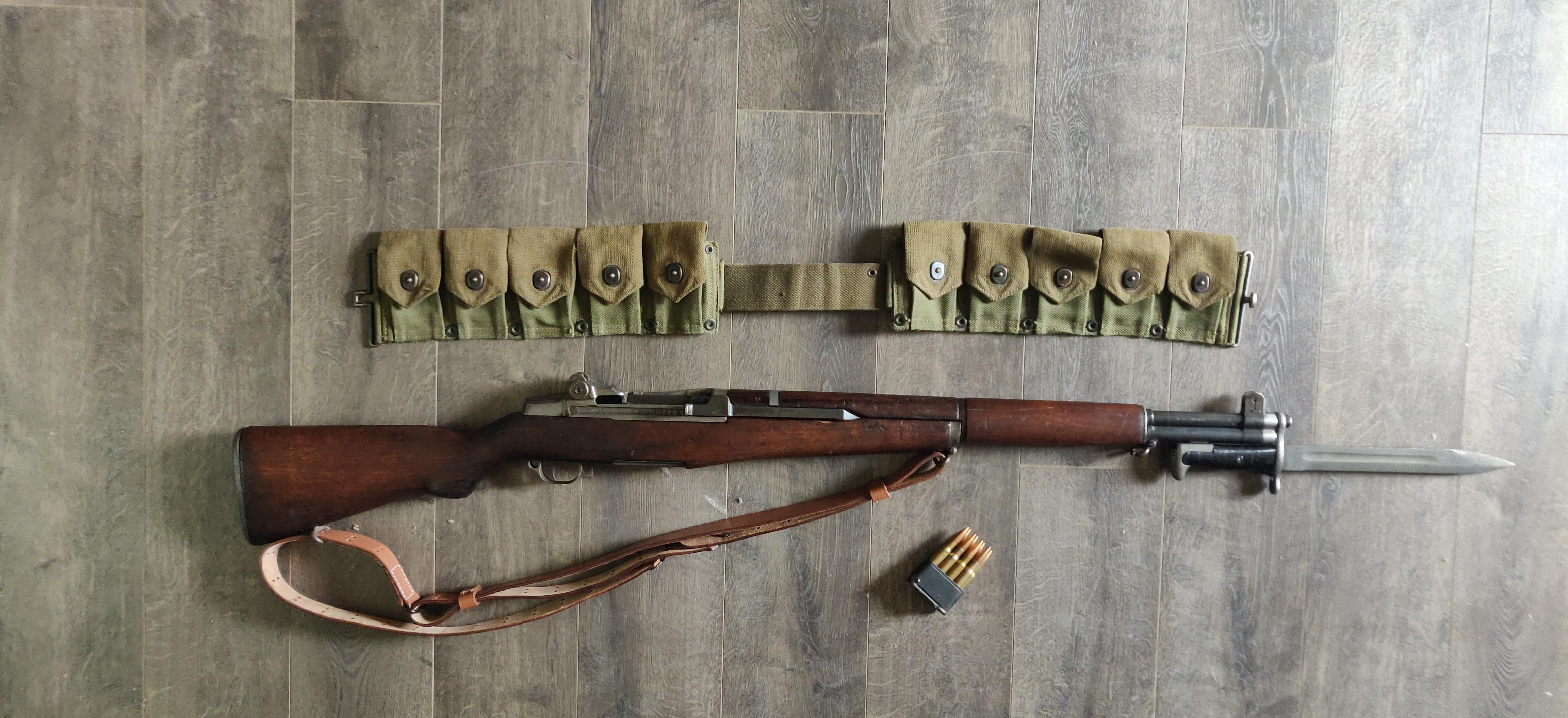 My M1 Garand and ammo belt r/guns