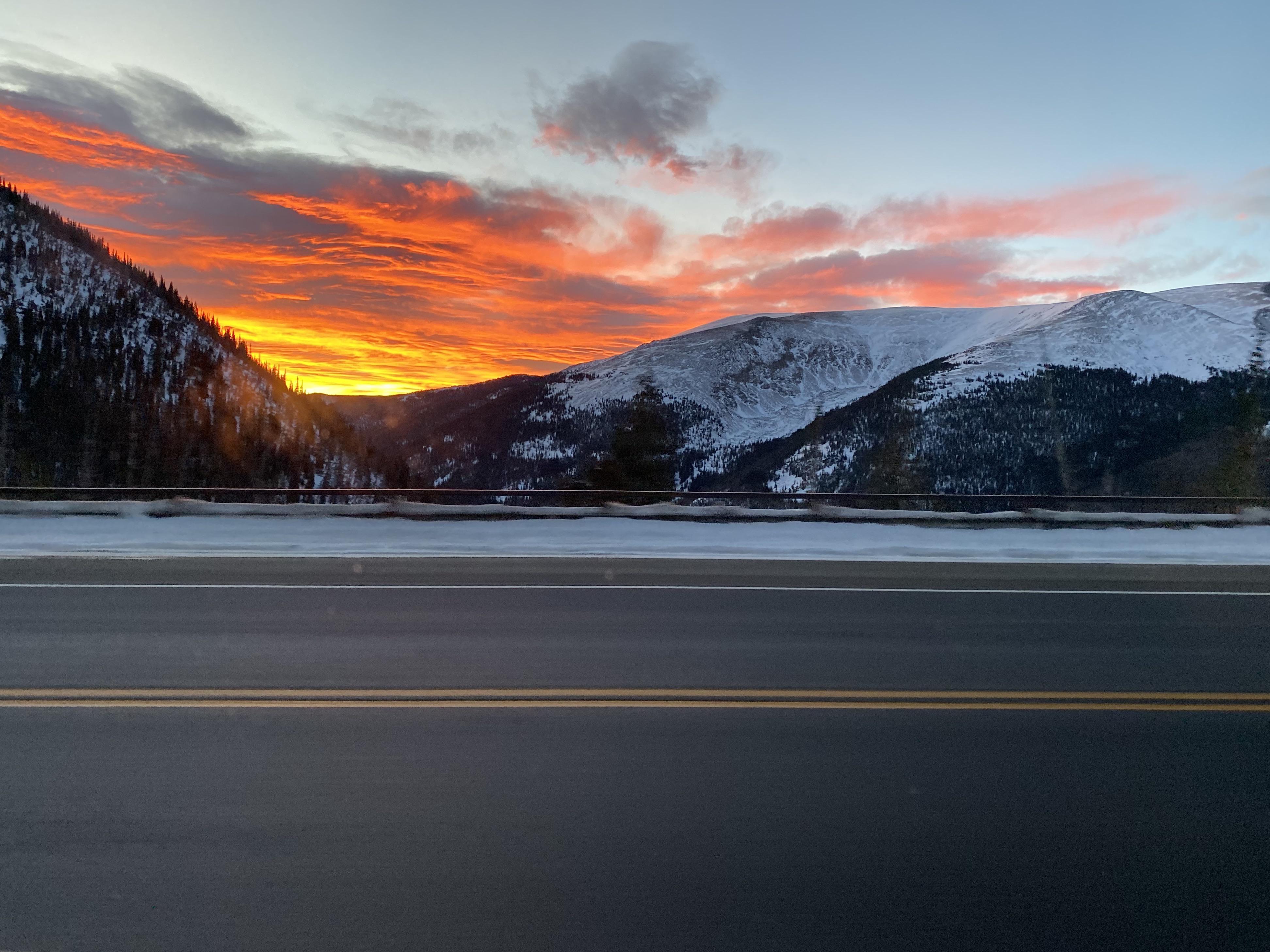 Berthoud Pass was on fire this morning! r/Colorado
