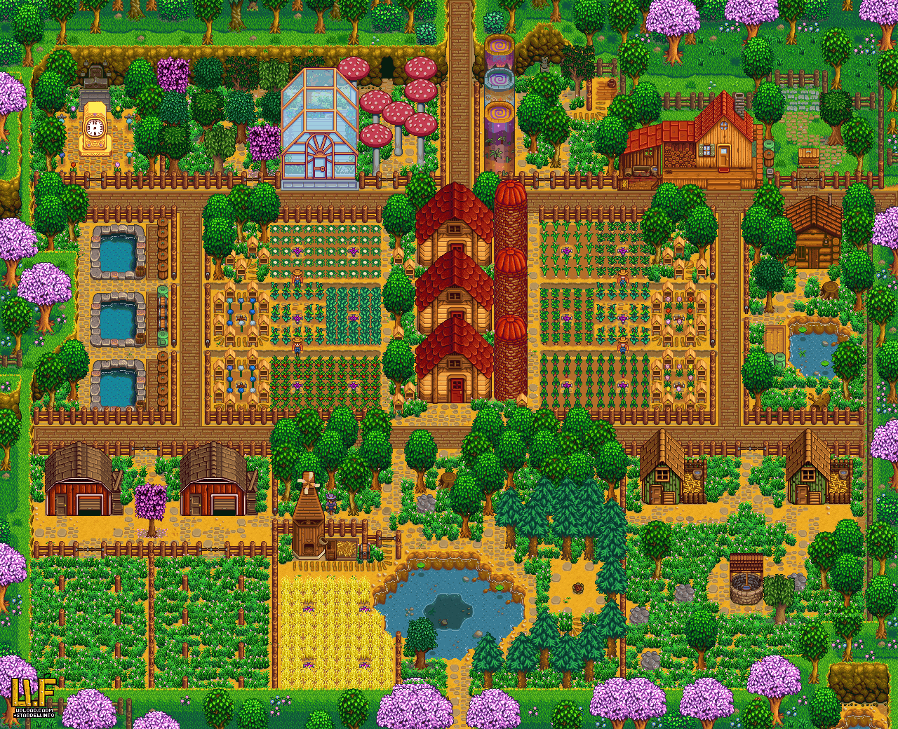 Aesthetic Stardew Valley Farm Layout