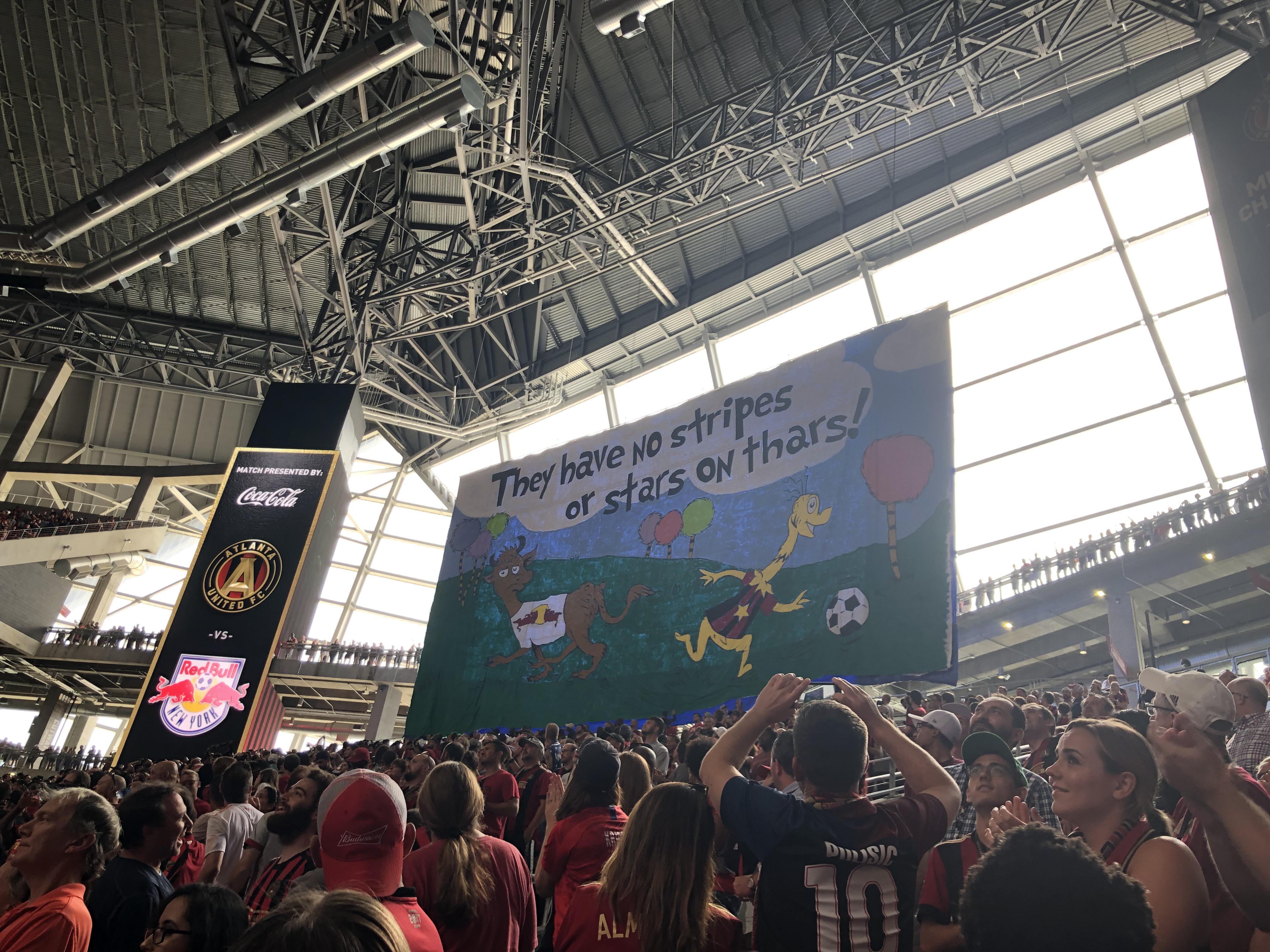 Atlanta Tifo for Red Bulls MLS