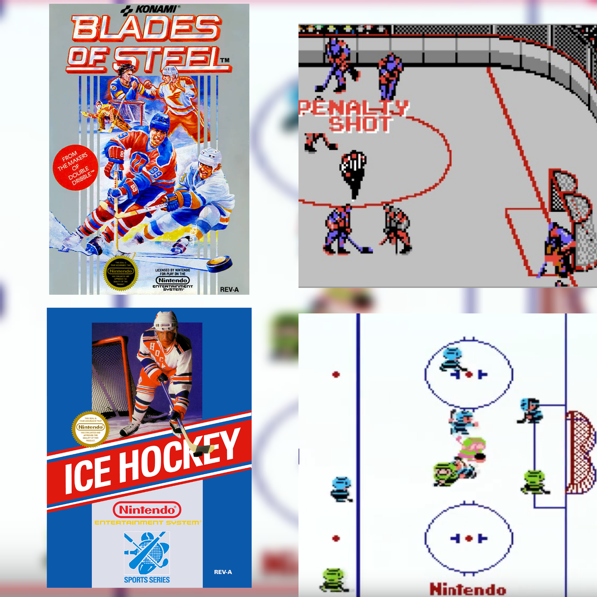 Blades of Steel or Ice Hockey r/nes