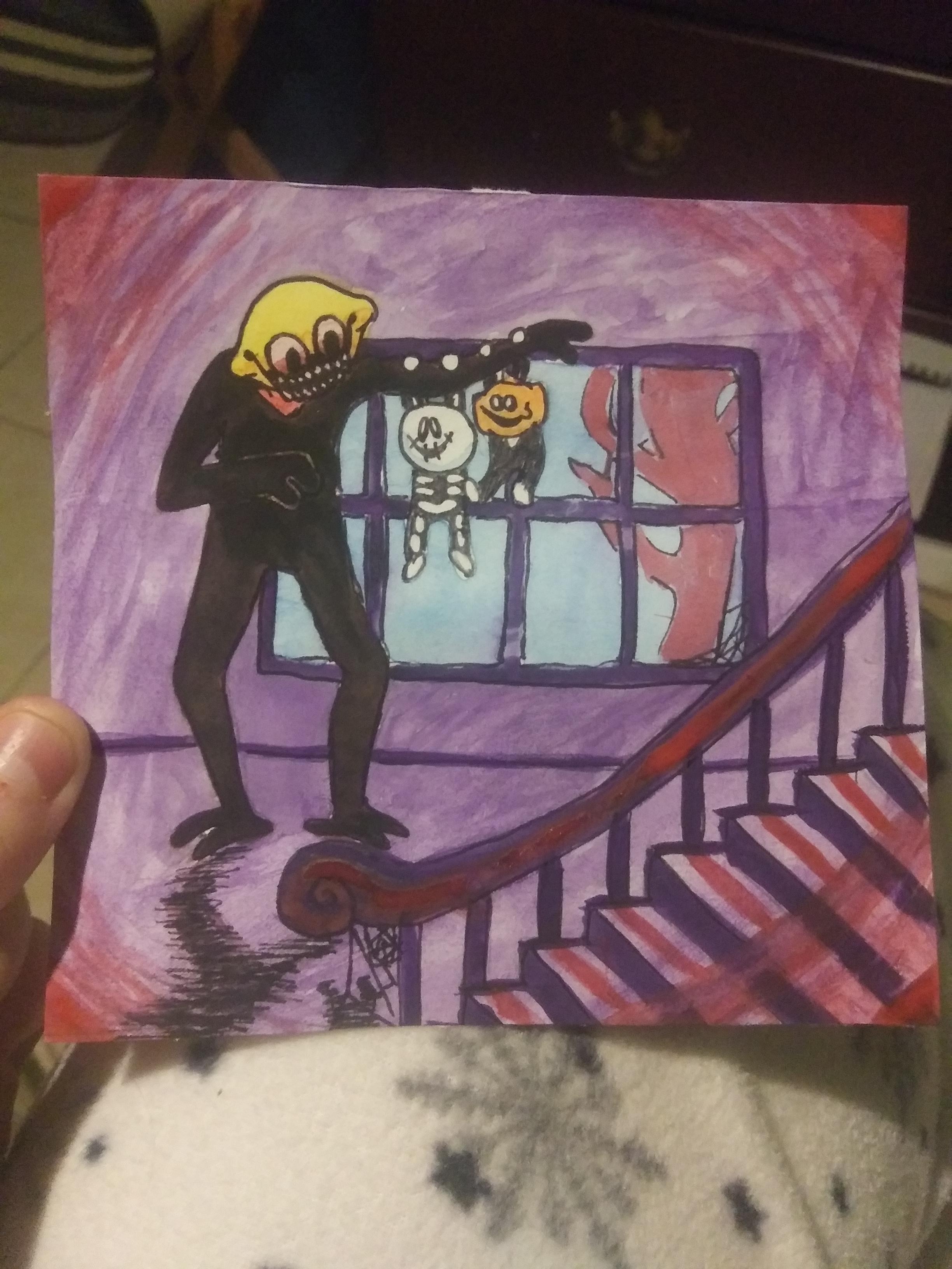 Stinky watercolor painting thing I did for a class assignment r