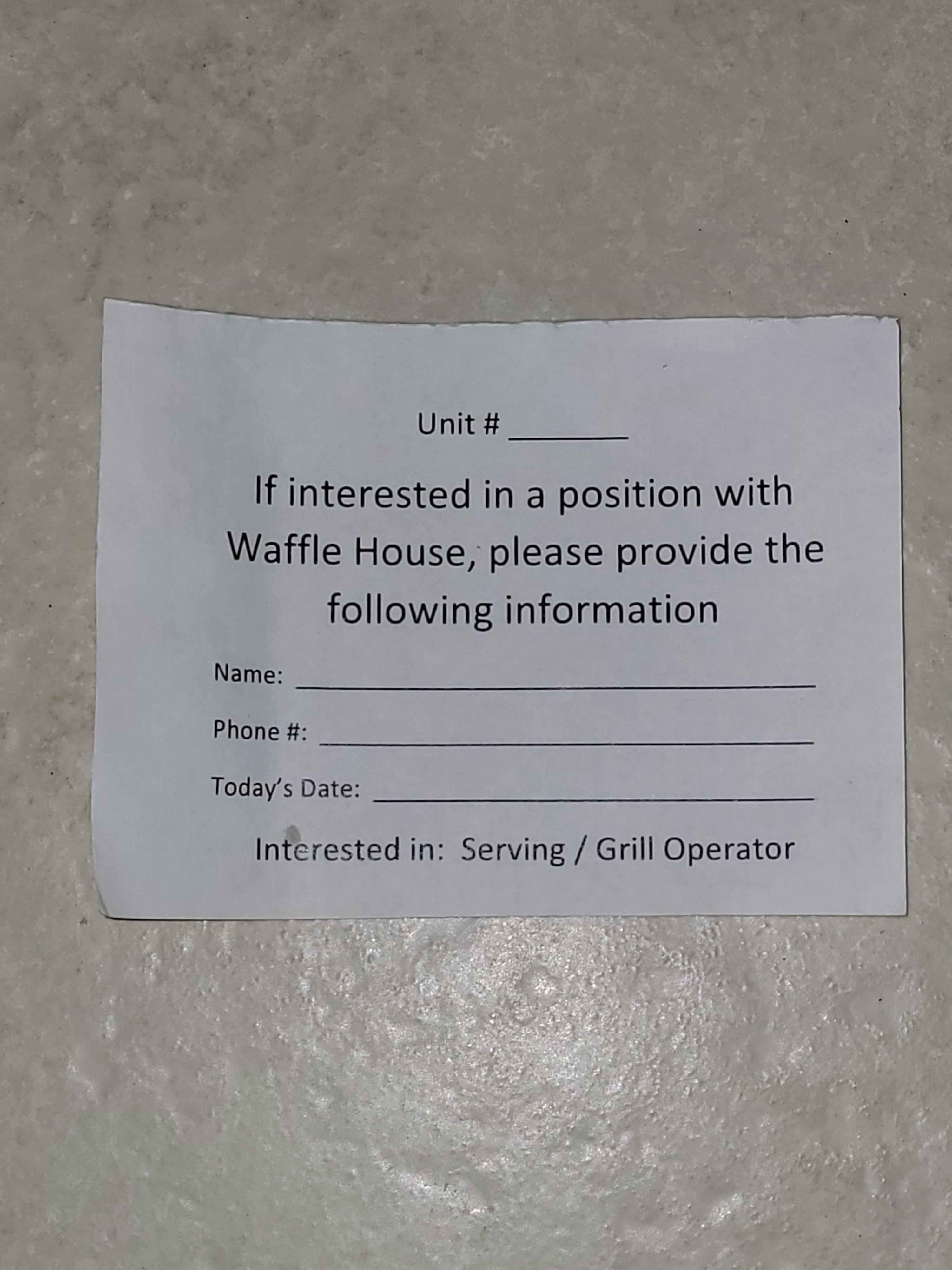 Waffle House Application 2022 Careers, Job.