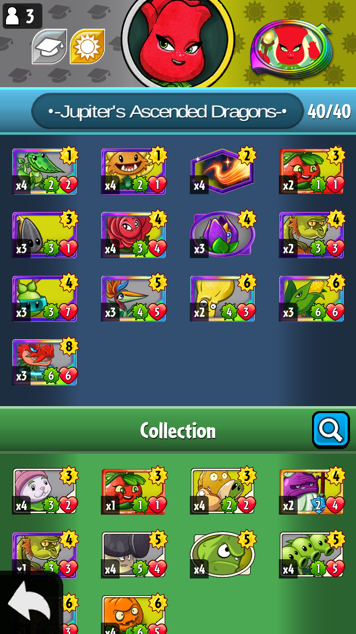 High Tier (UL) Rose Deck r/PvZHeroes