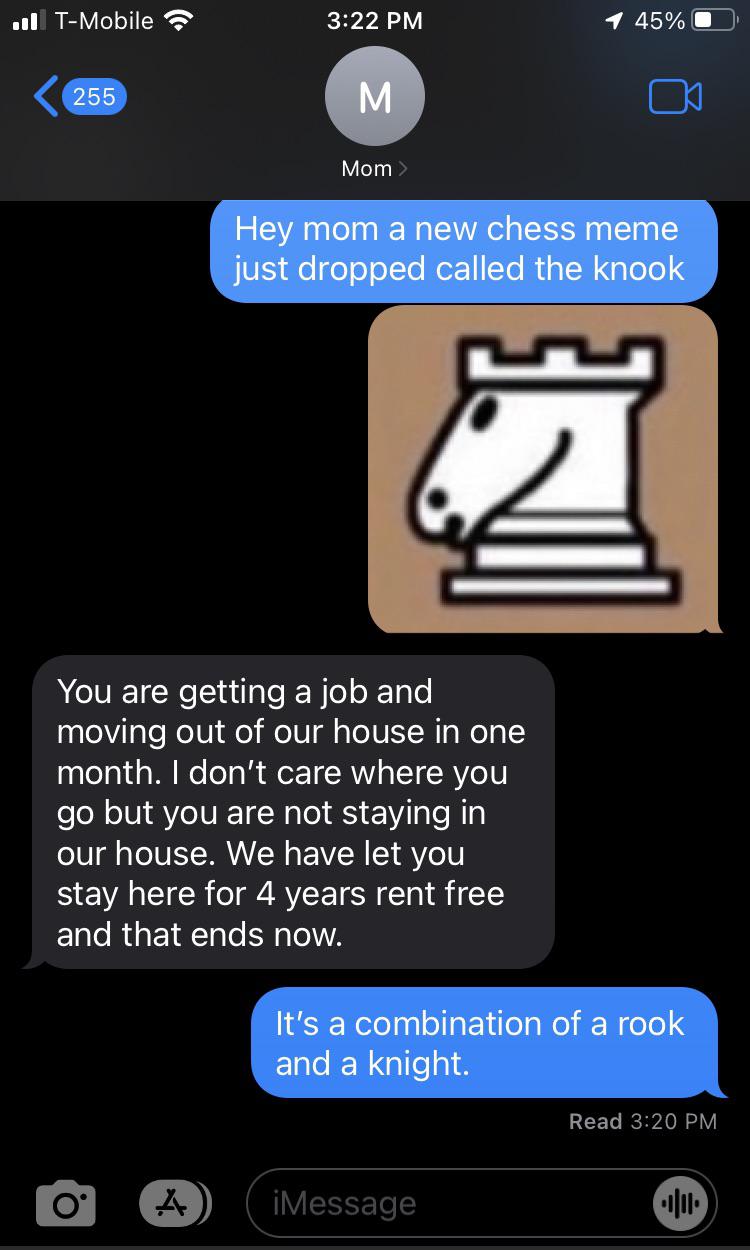 My mom thinks this new chess meme is hilarious r/AnarchyChess