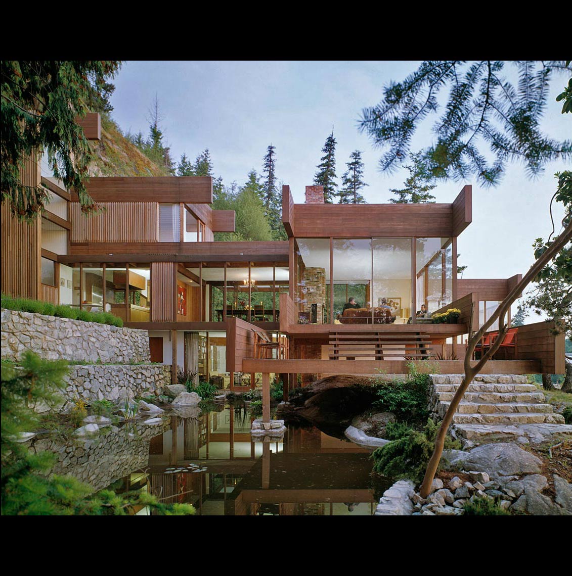 Graham House, Arthur Erickson, West Vancouver, Canada, 1963. Demolished