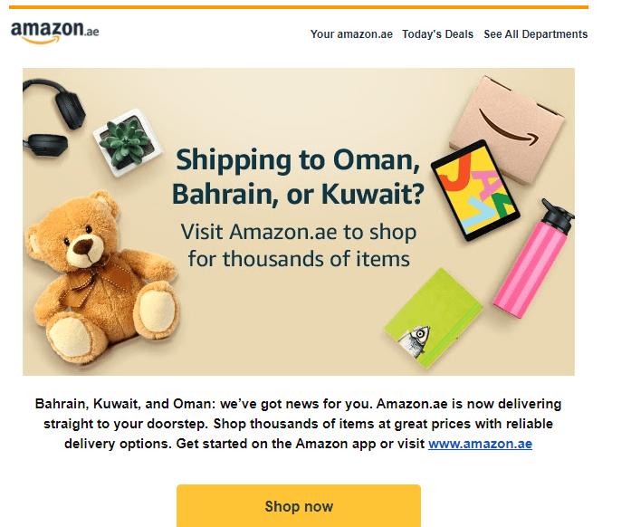 Amazon UAE now delivers to Kuwait r/Kuwait