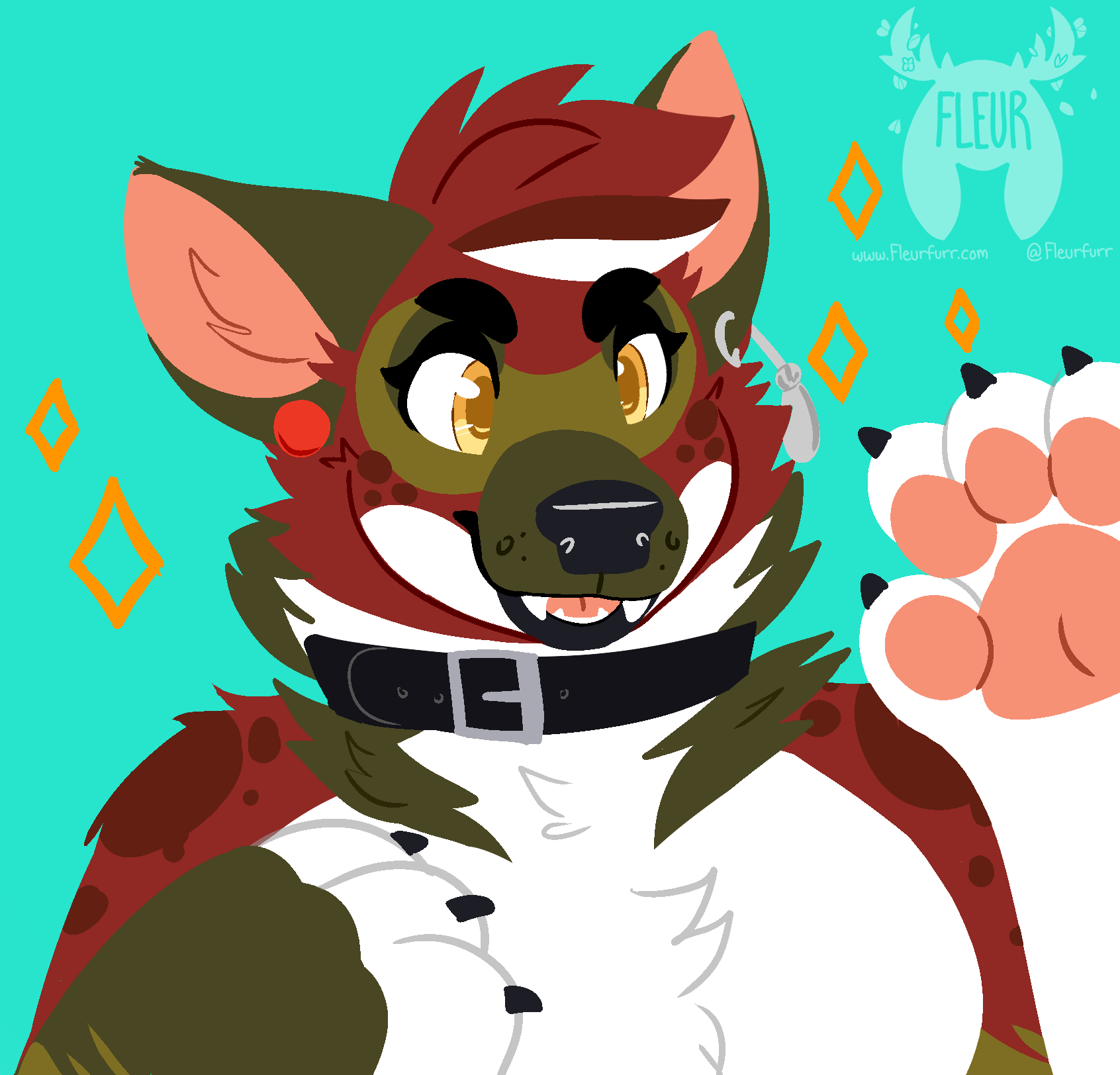 Lineless practice (Art by me Fleurfurr on twitter) r/furry