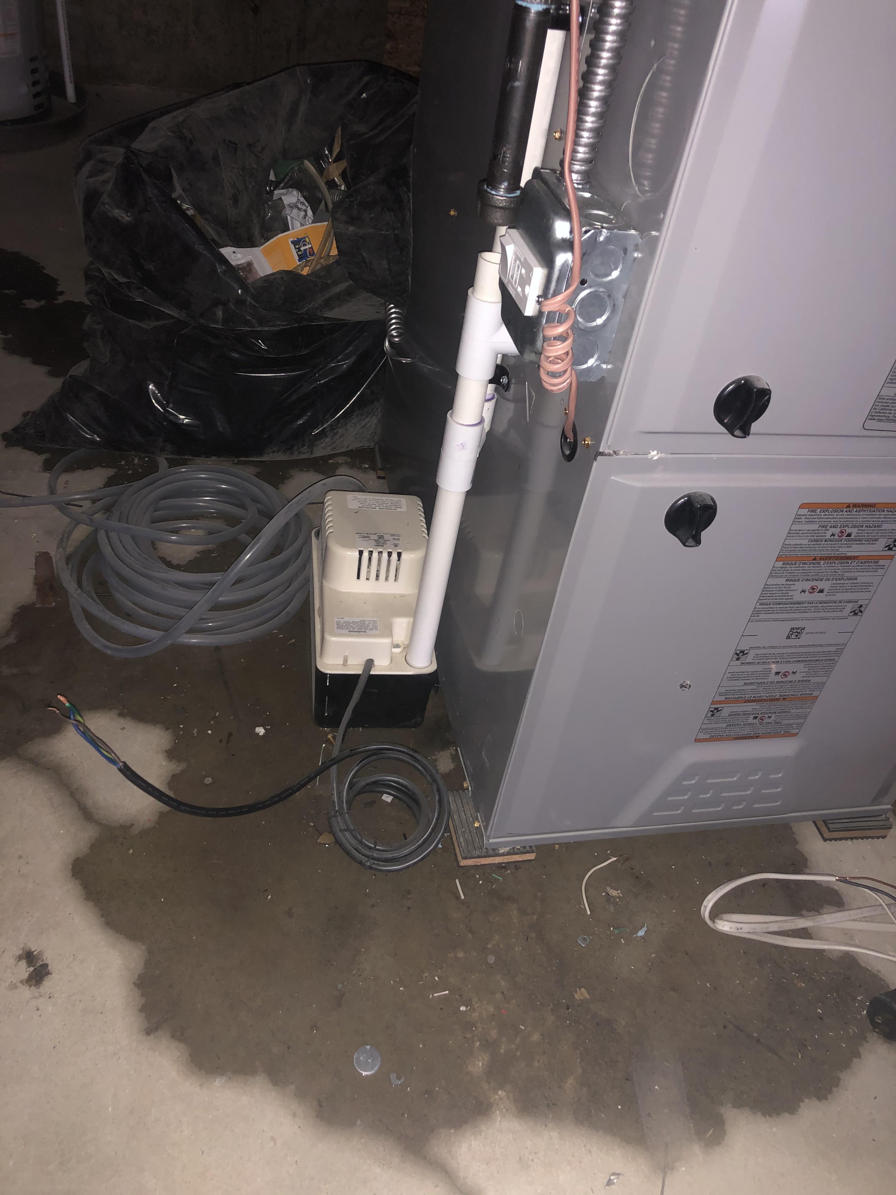Thanks for un wiring the condensate pump to put in a switch and not