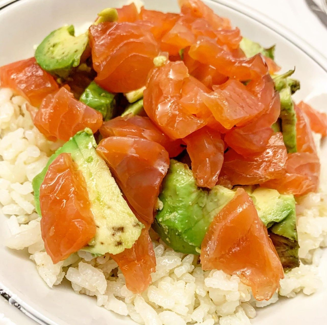 The name may sound absurd but it's actually just white rice with salmon