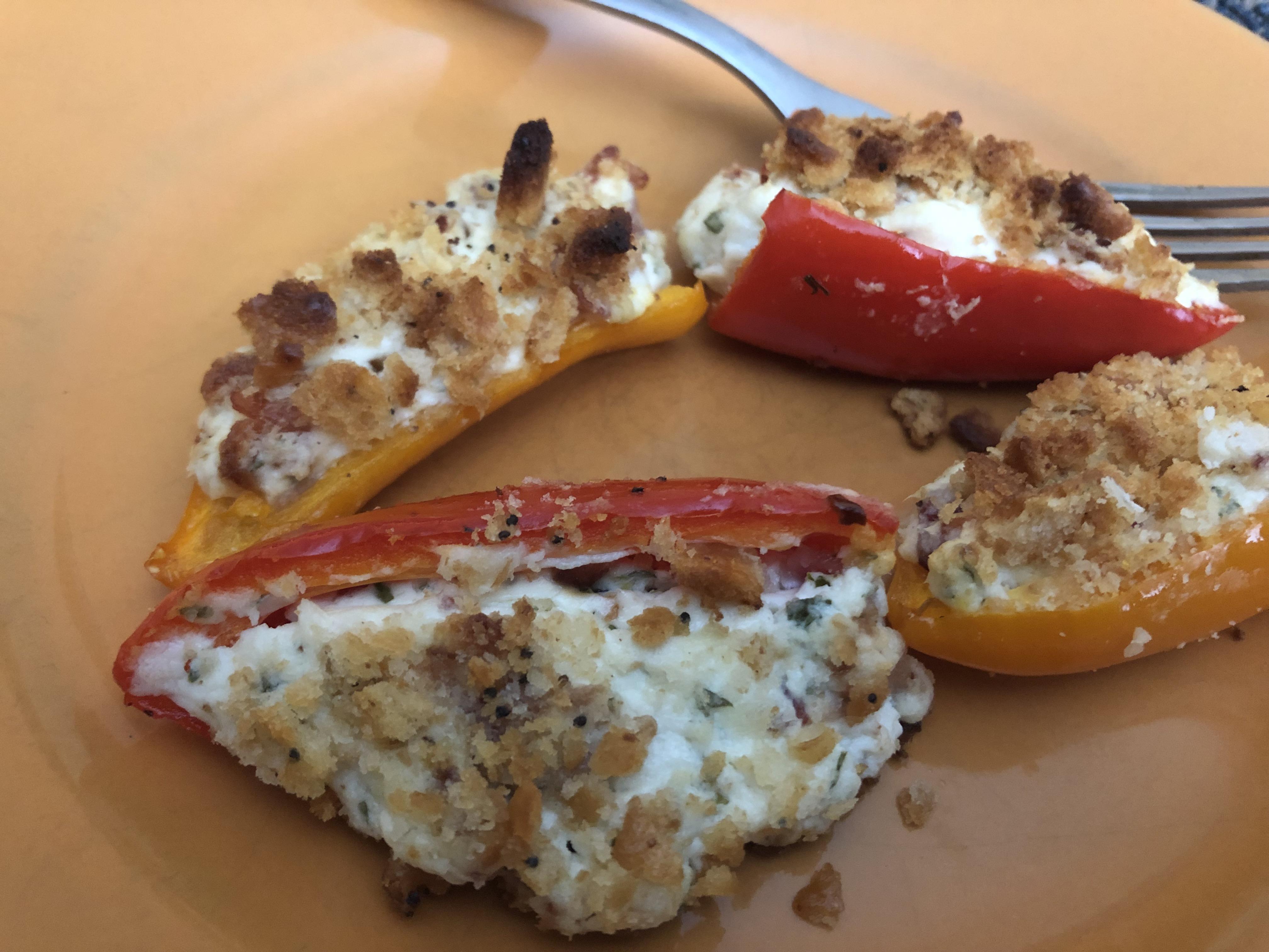 [Homemade] Goat Cheese Stuffed Peppers r/food