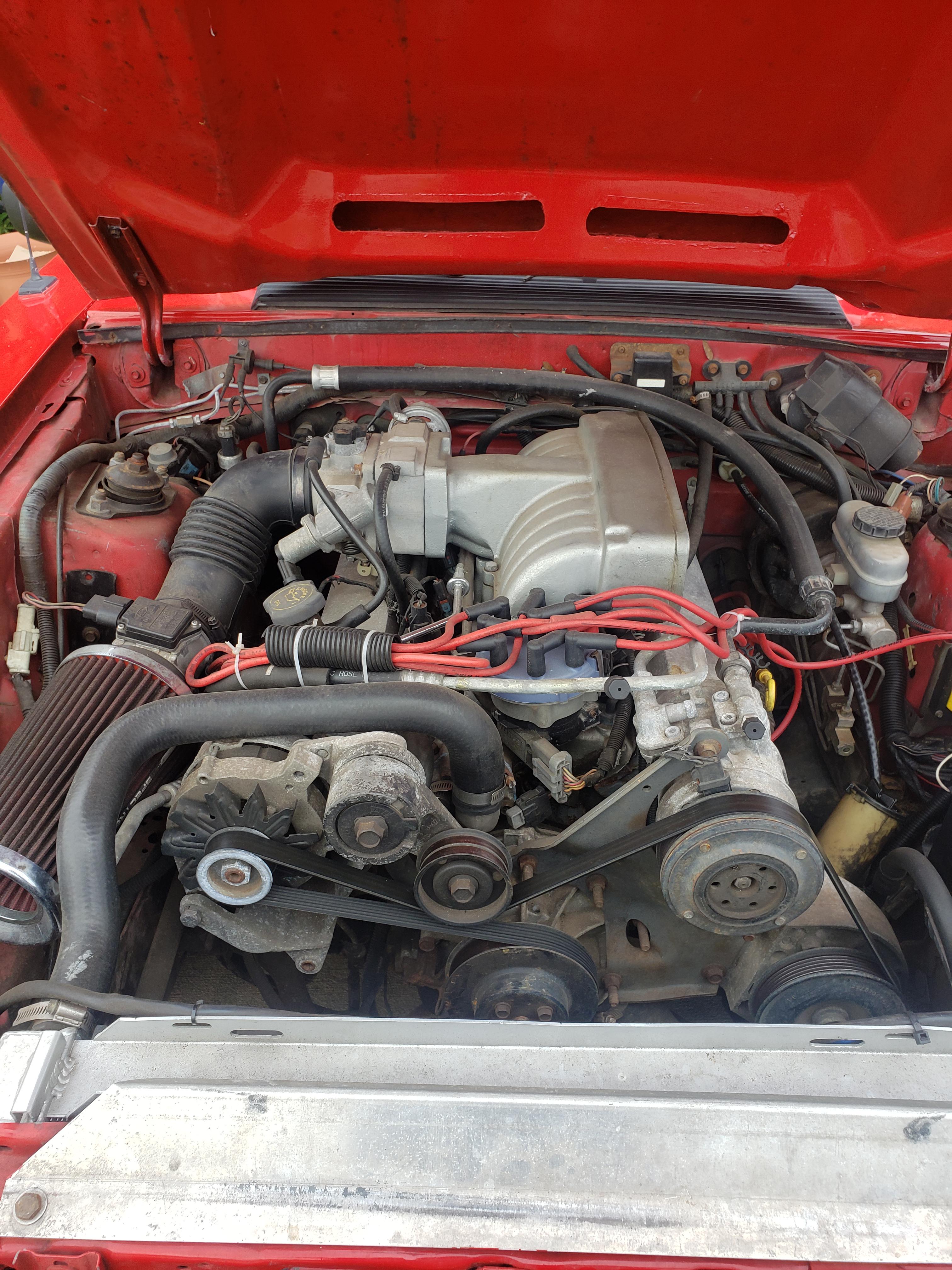 This is the engine bay of my 93 haven't had a chance to clean it I